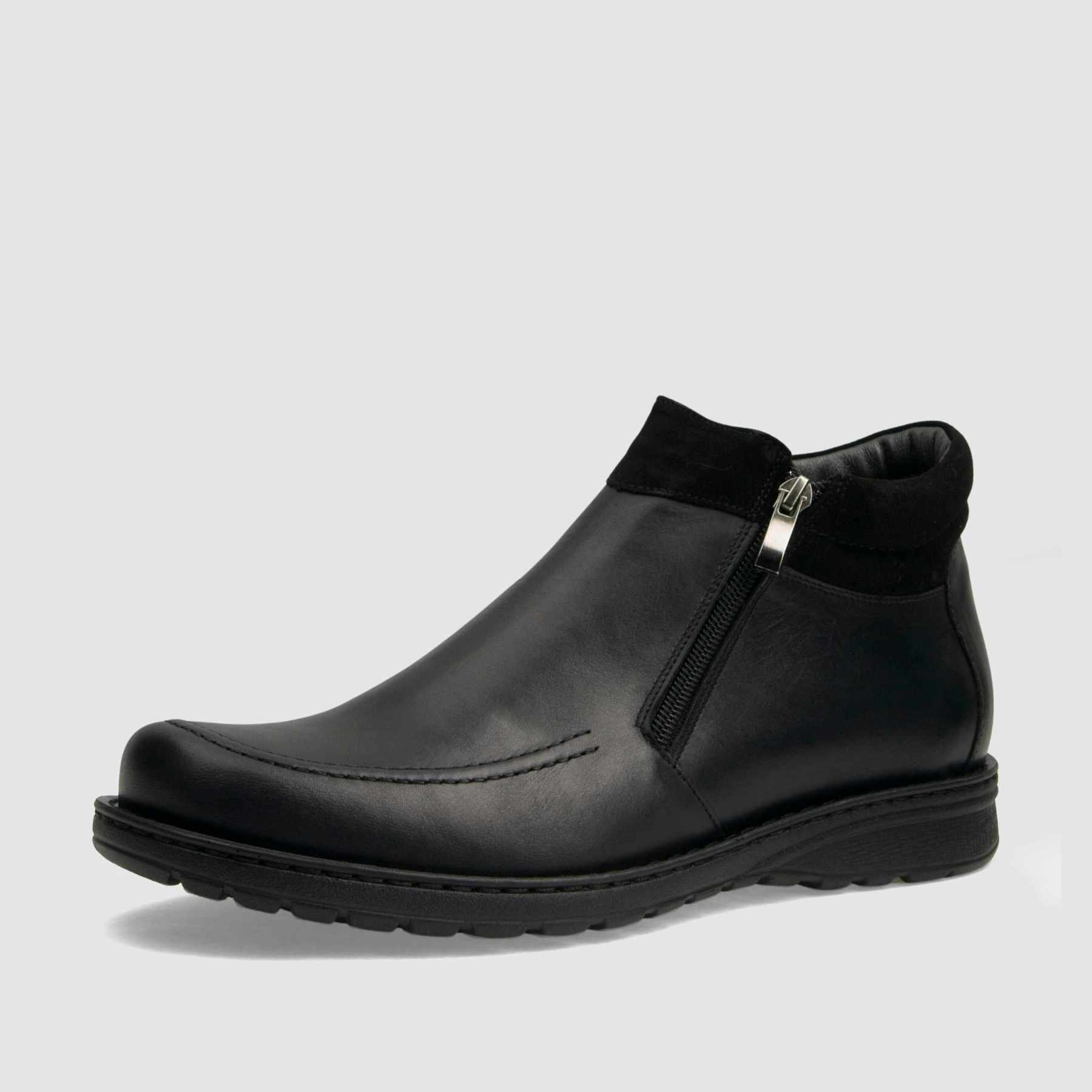 Trzewik casual TAPI A-2467 czarna licowa skóra