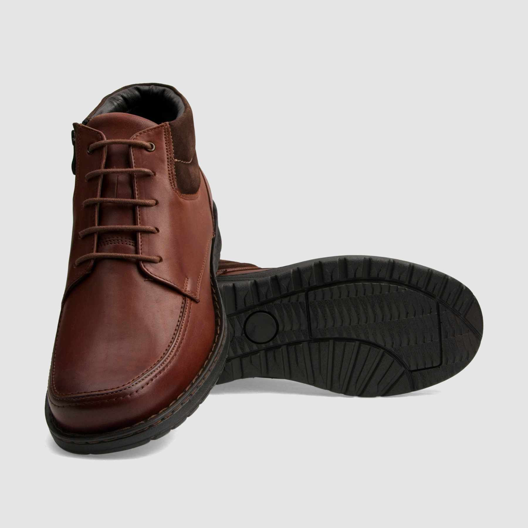 Trzewik casual TAPI A-2468 brązowa licowa skóra