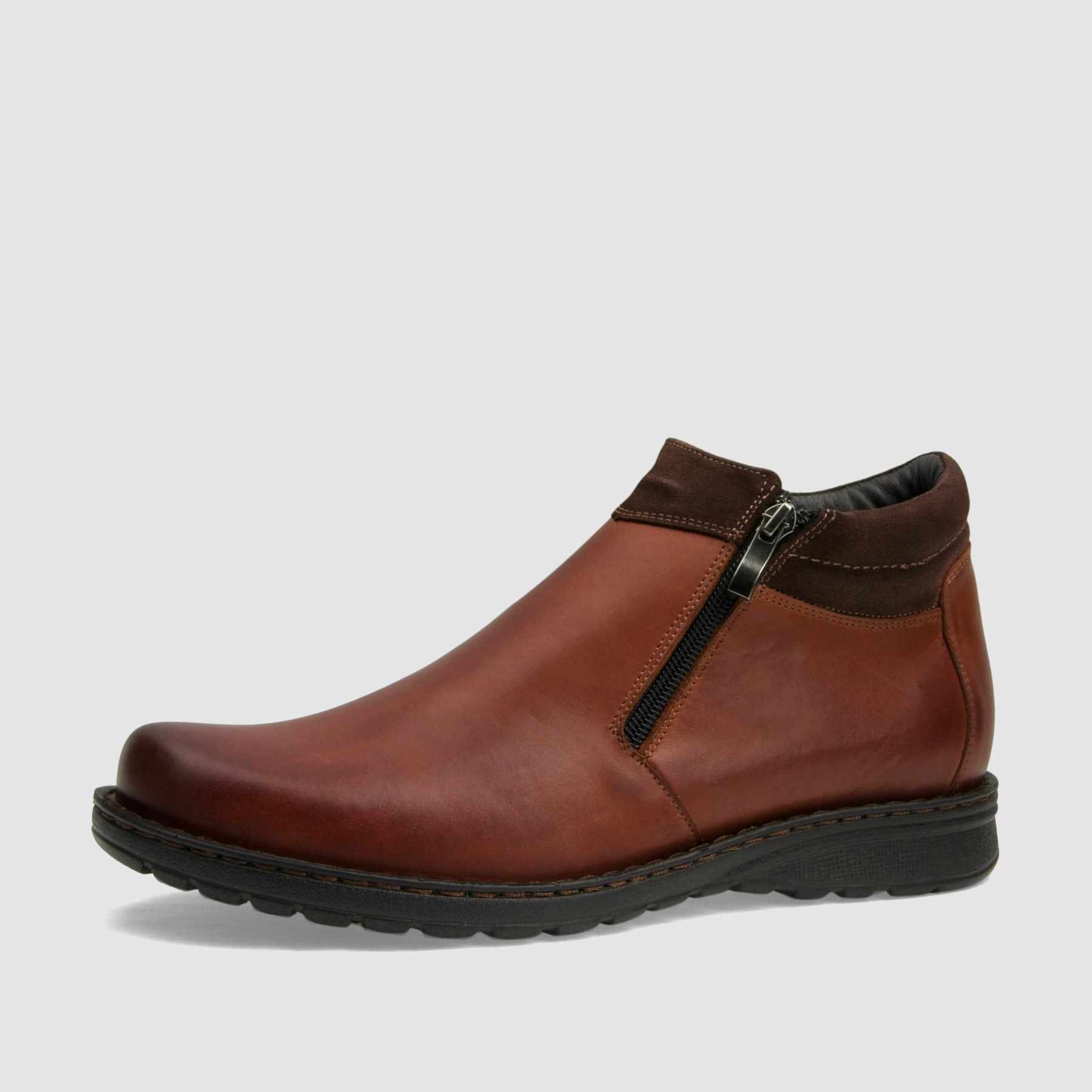Trzewik casual TAPI A-2470 brązowa licowa skóra