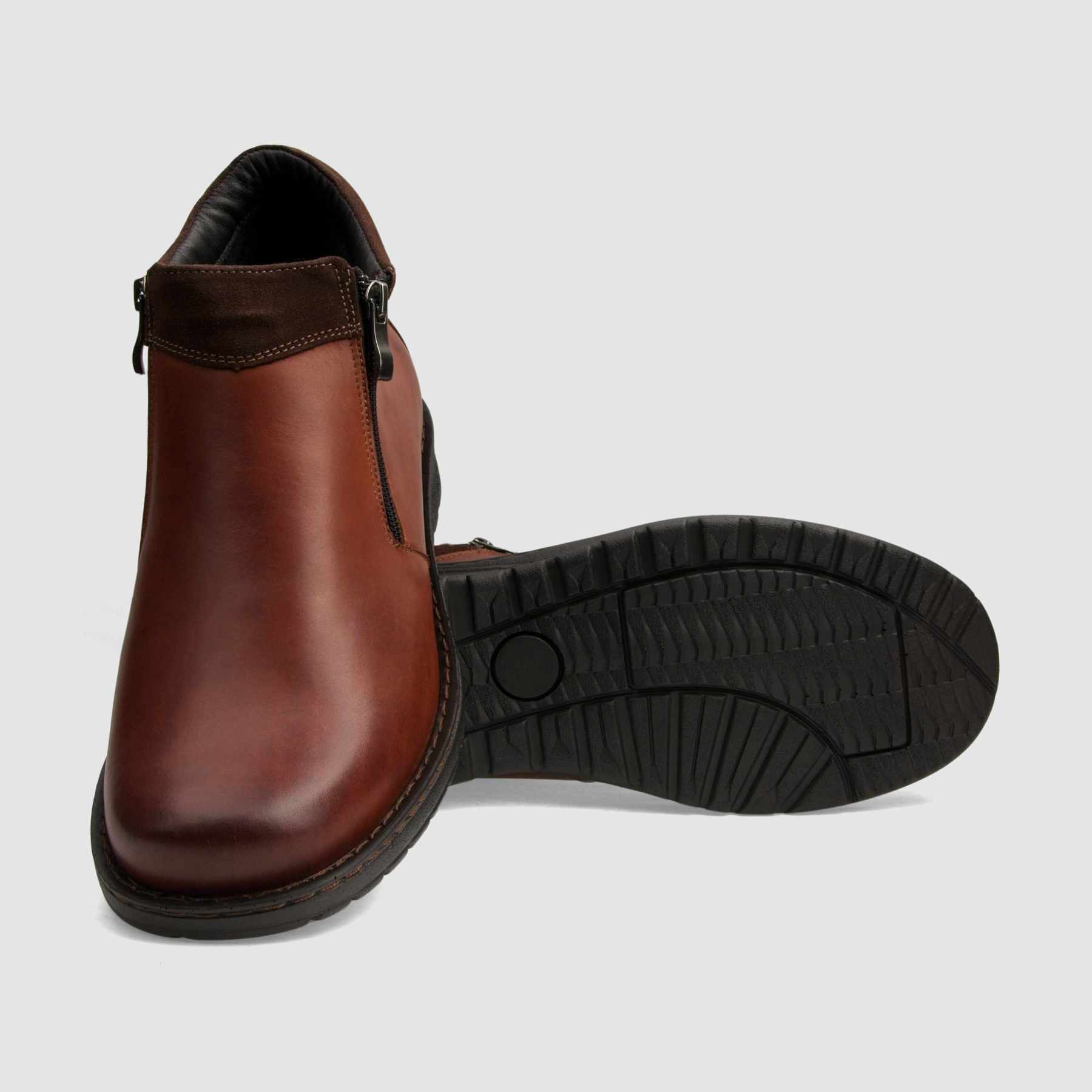 Trzewik casual TAPI A-2470 brązowa licowa skóra