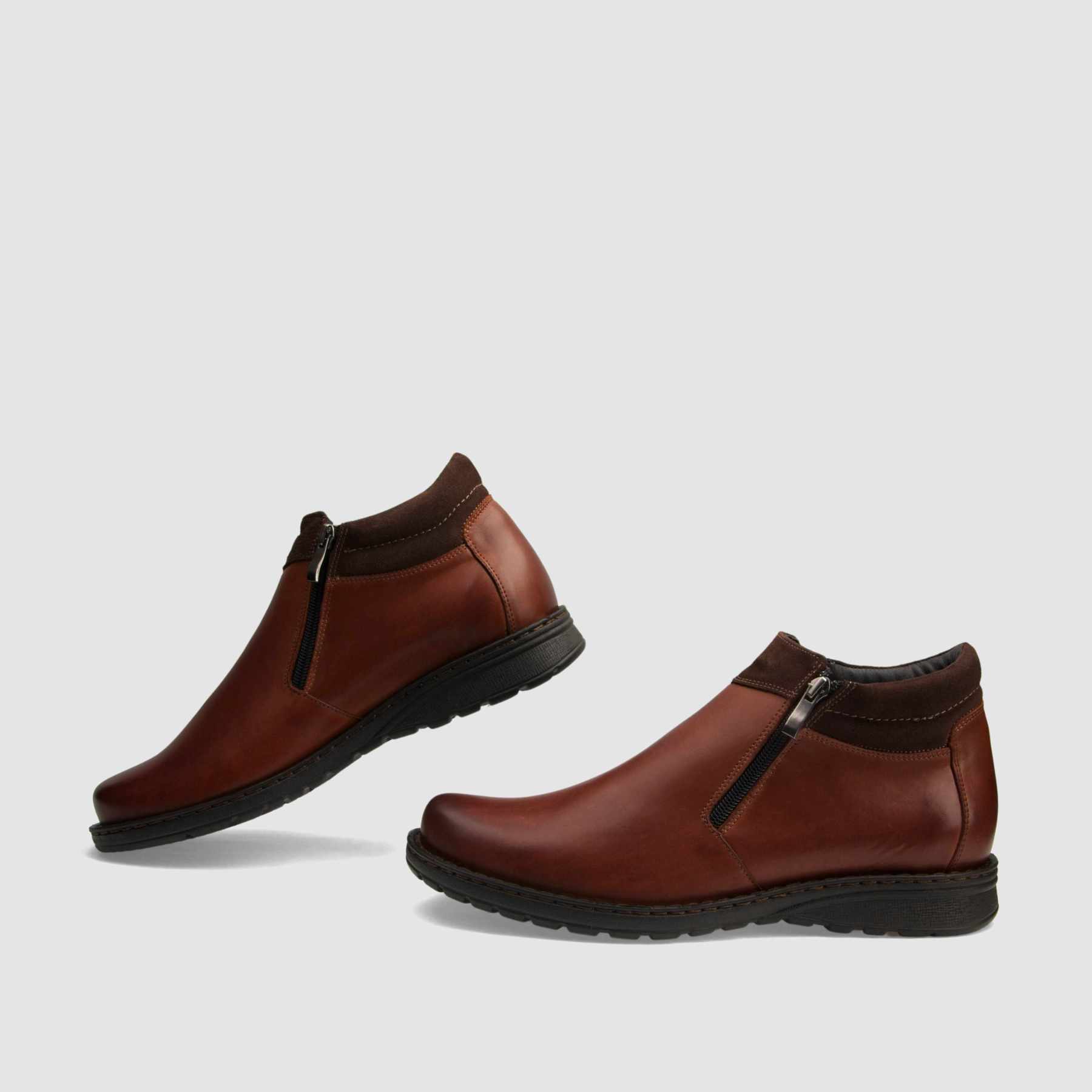 Trzewik casual TAPI A-2470 brązowa licowa skóra