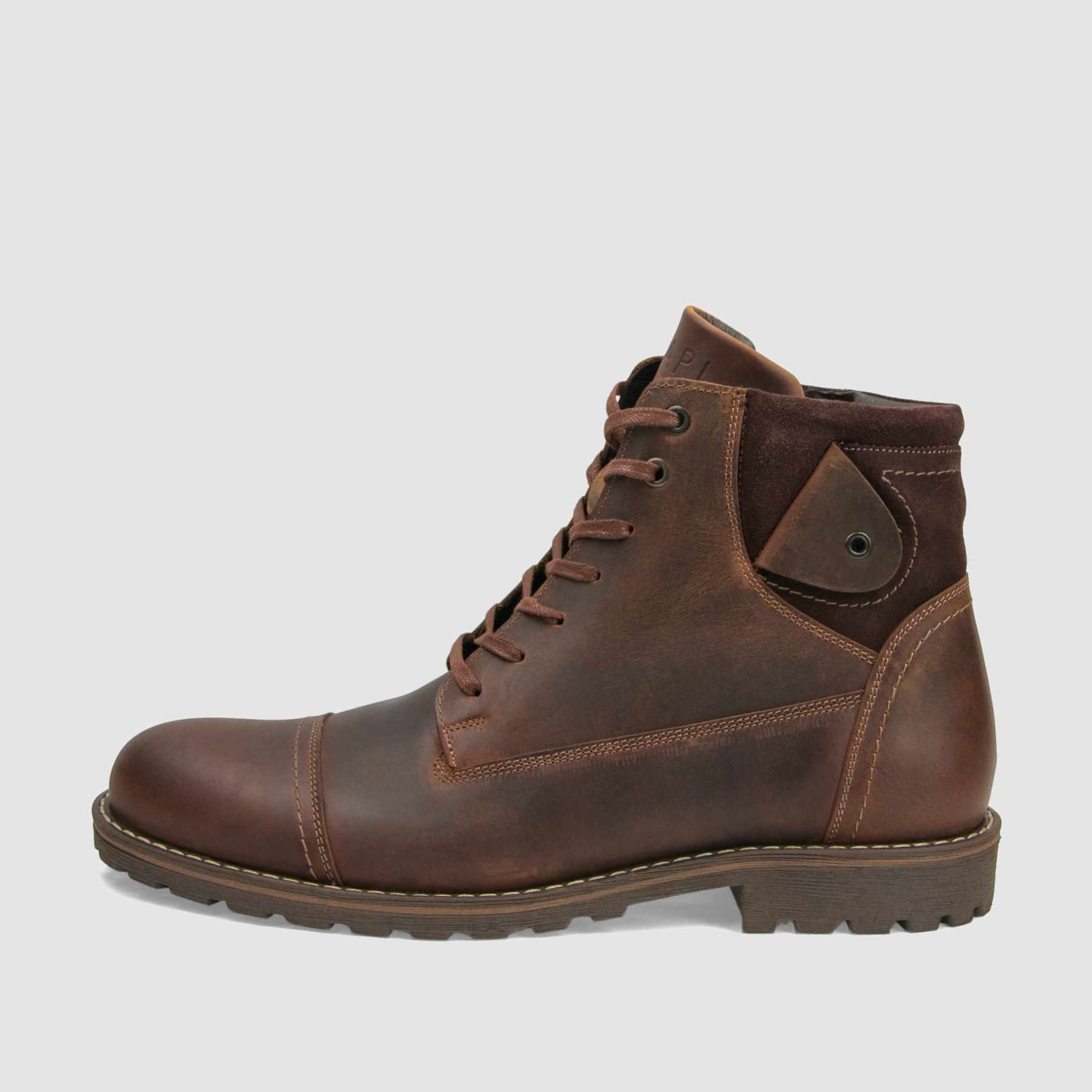 Trzewik męski TAPI A-2477 brązowa olejowana skóra