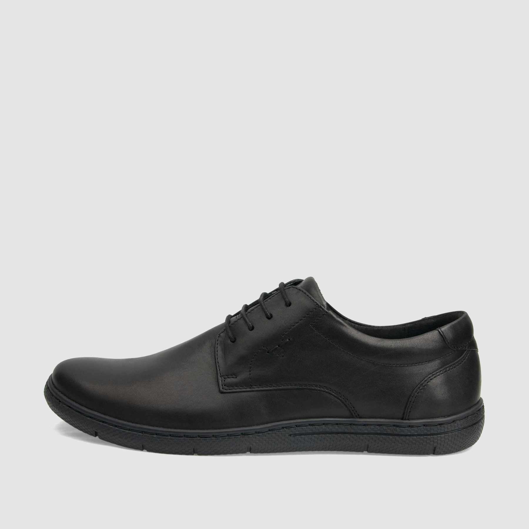 Półbut casual TAPI A-7264 czarna licowa skóra