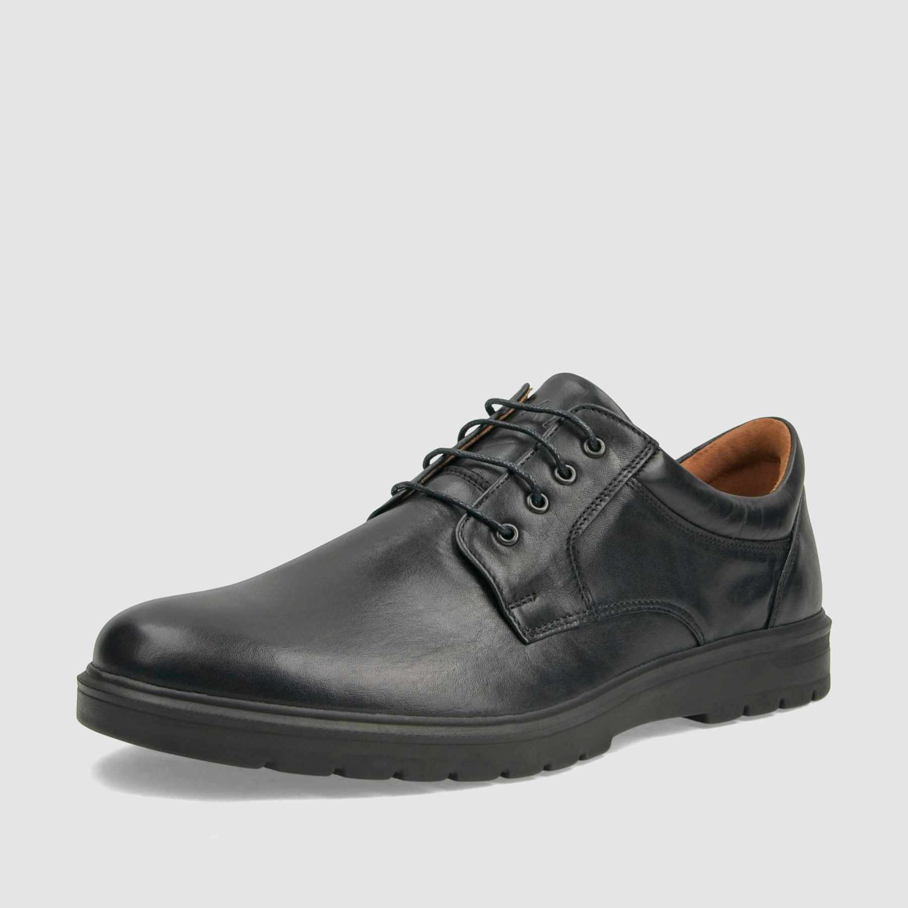 Półbut casual TAPI A-7399 czarna licowa skóra