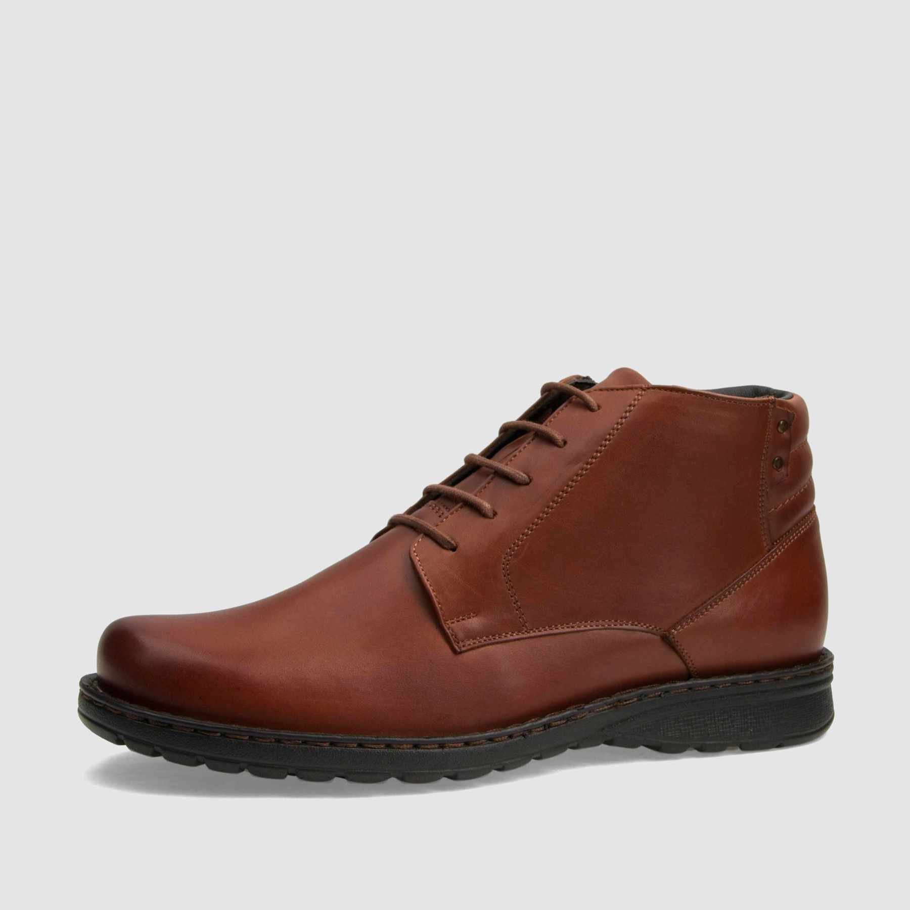 Trzewik casual TAPI B-2466 brązowa licowa skóra