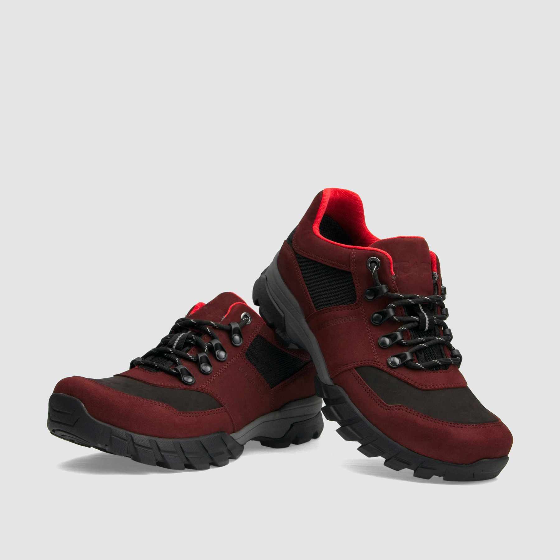 Półbuty trekkingowe TAPI B-9155 bordowy nubuk wodoodporny