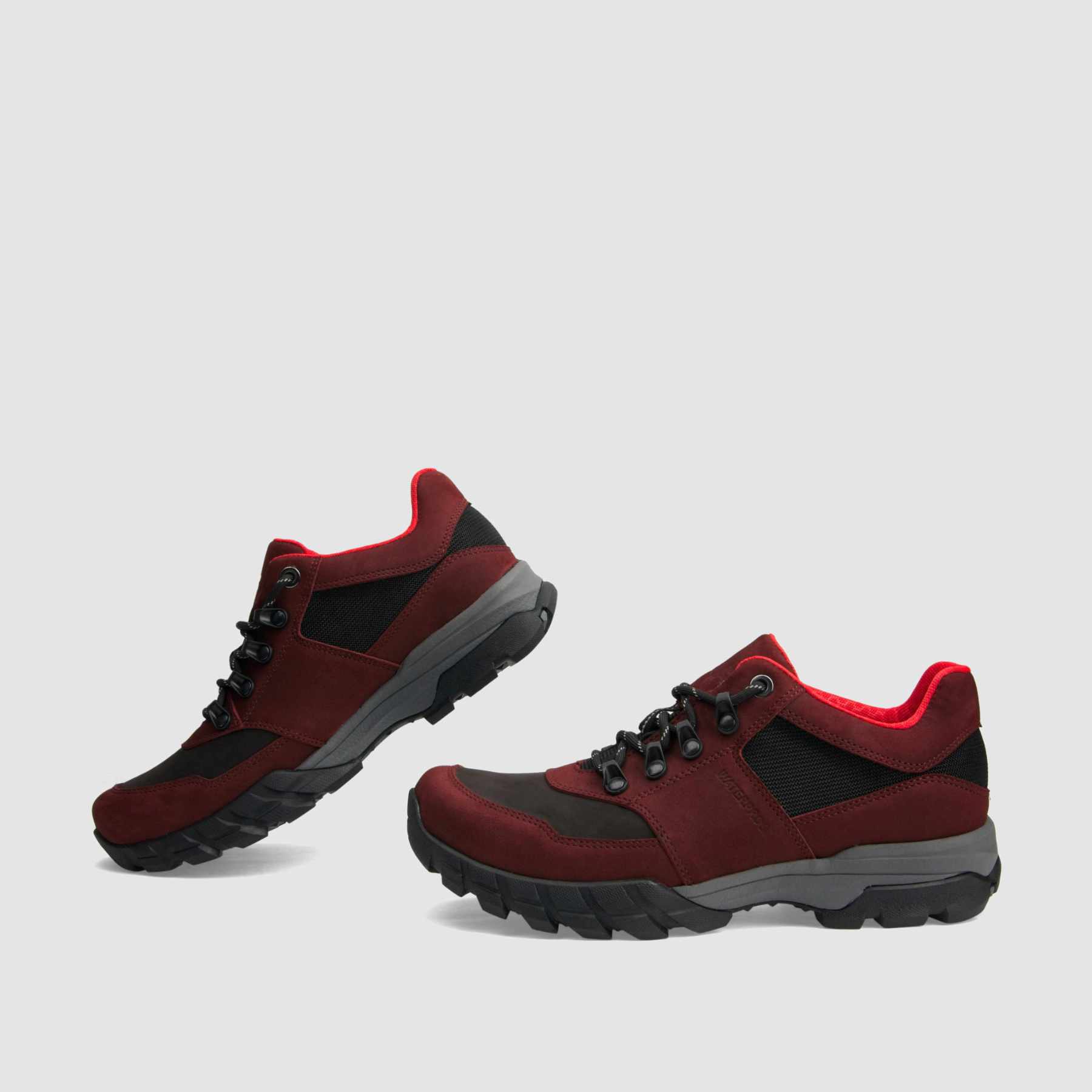Półbuty trekkingowe TAPI B-9155 bordowy nubuk wodoodporny