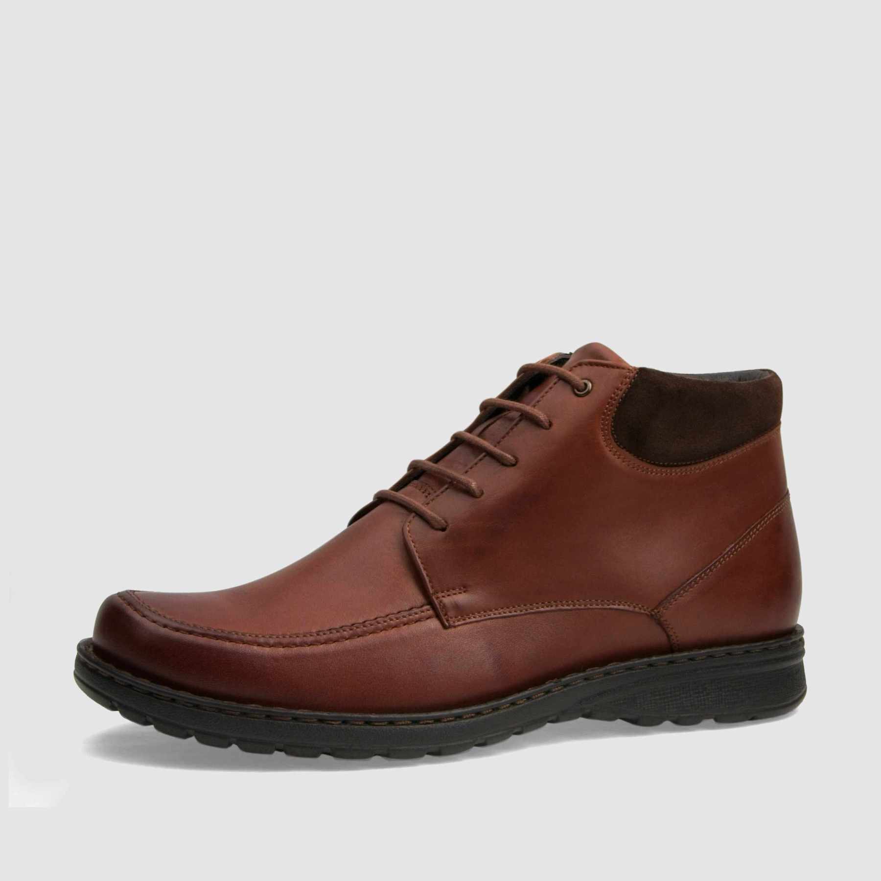 Trzewik casual TAPI C-2471 brązowa licowa skóra