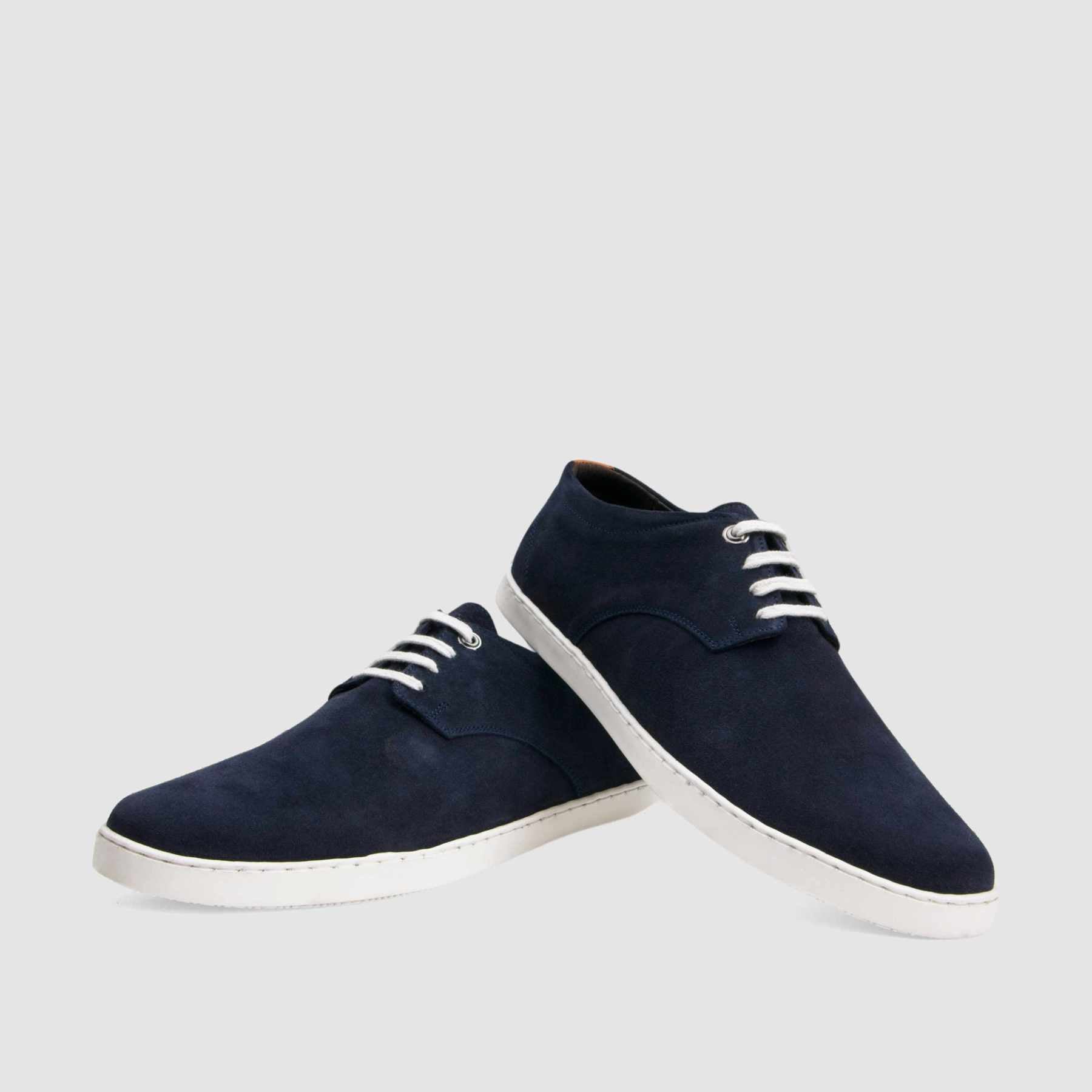 Trampki TAPI D-6580 granatowa skóra welur
