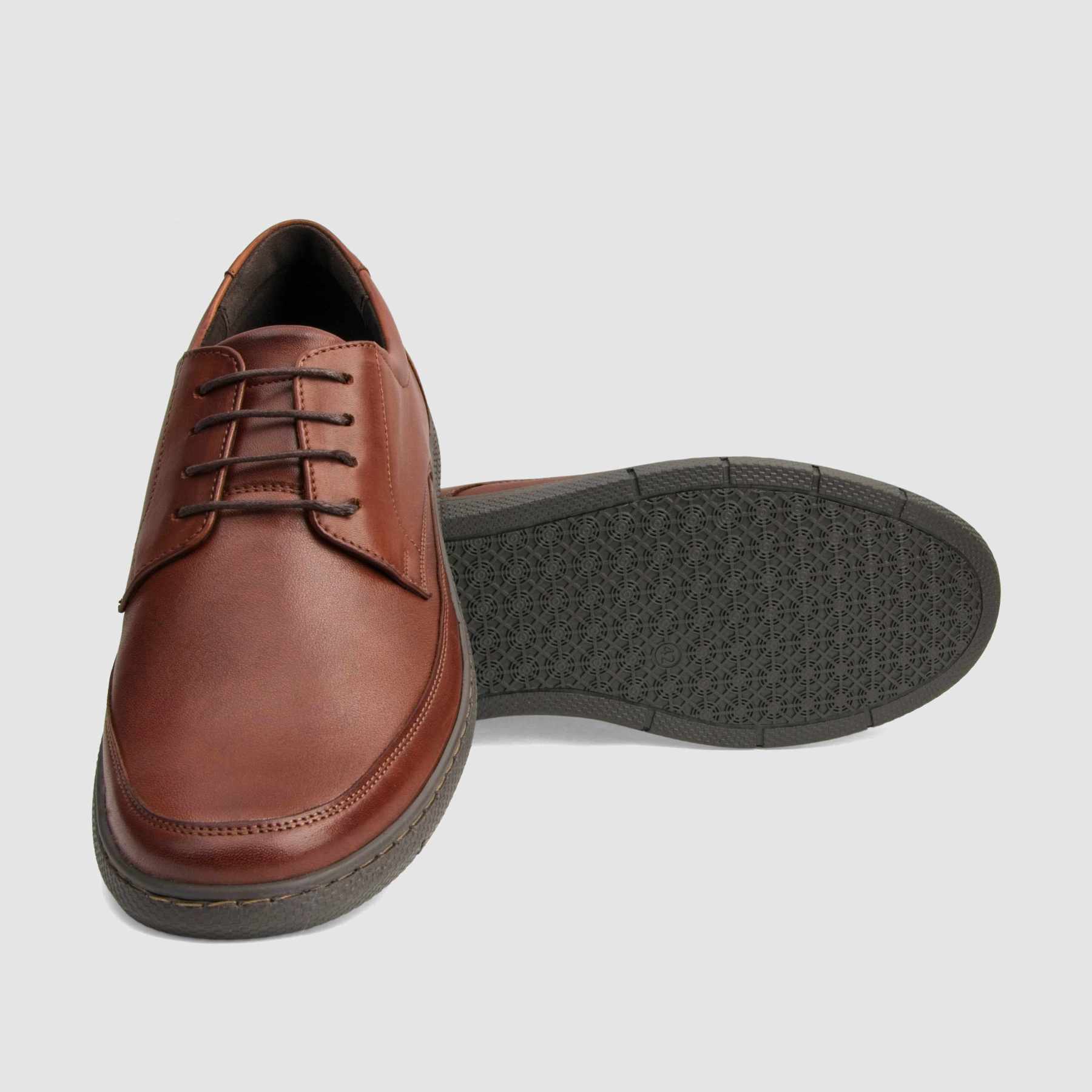 Półbut casual TAPI D-7246 brązowa licowa skóra