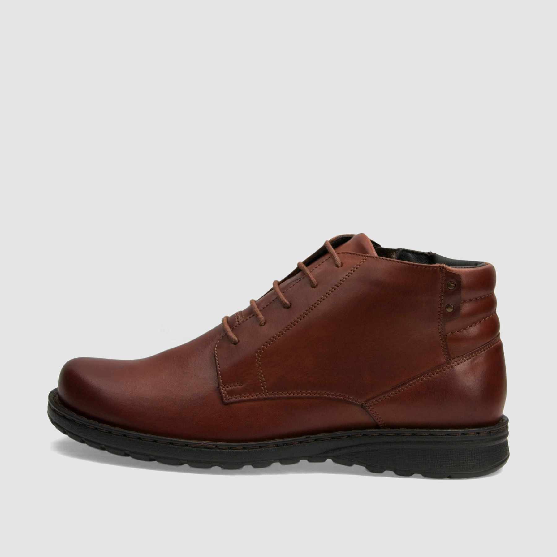 Trzewik casual TAPI E-2466 brązowa licowa skóra