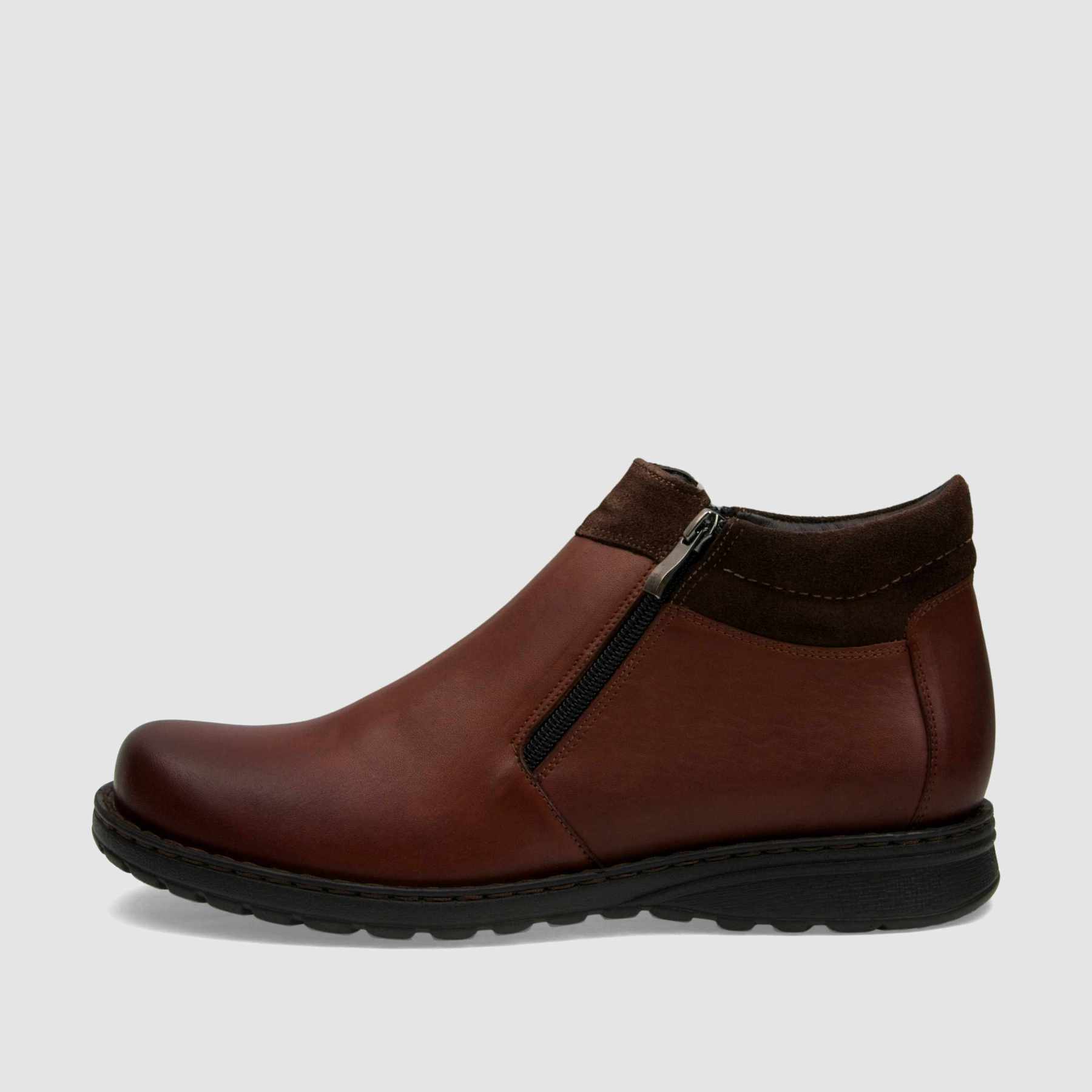 Trzewik casual TAPI F-2470 brązowa licowa skóra