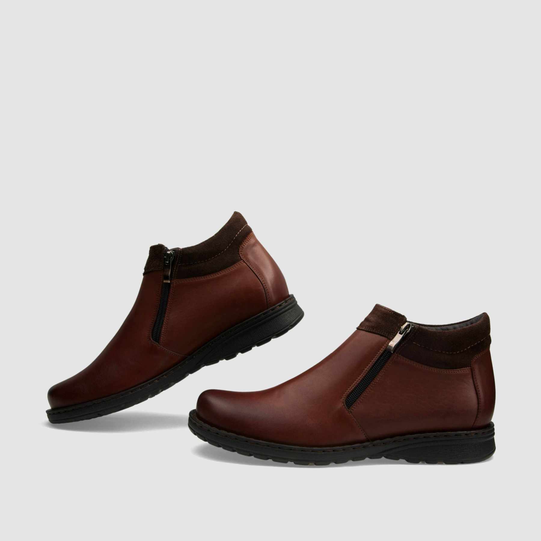 Trzewik casual TAPI F-2470 brązowa licowa skóra