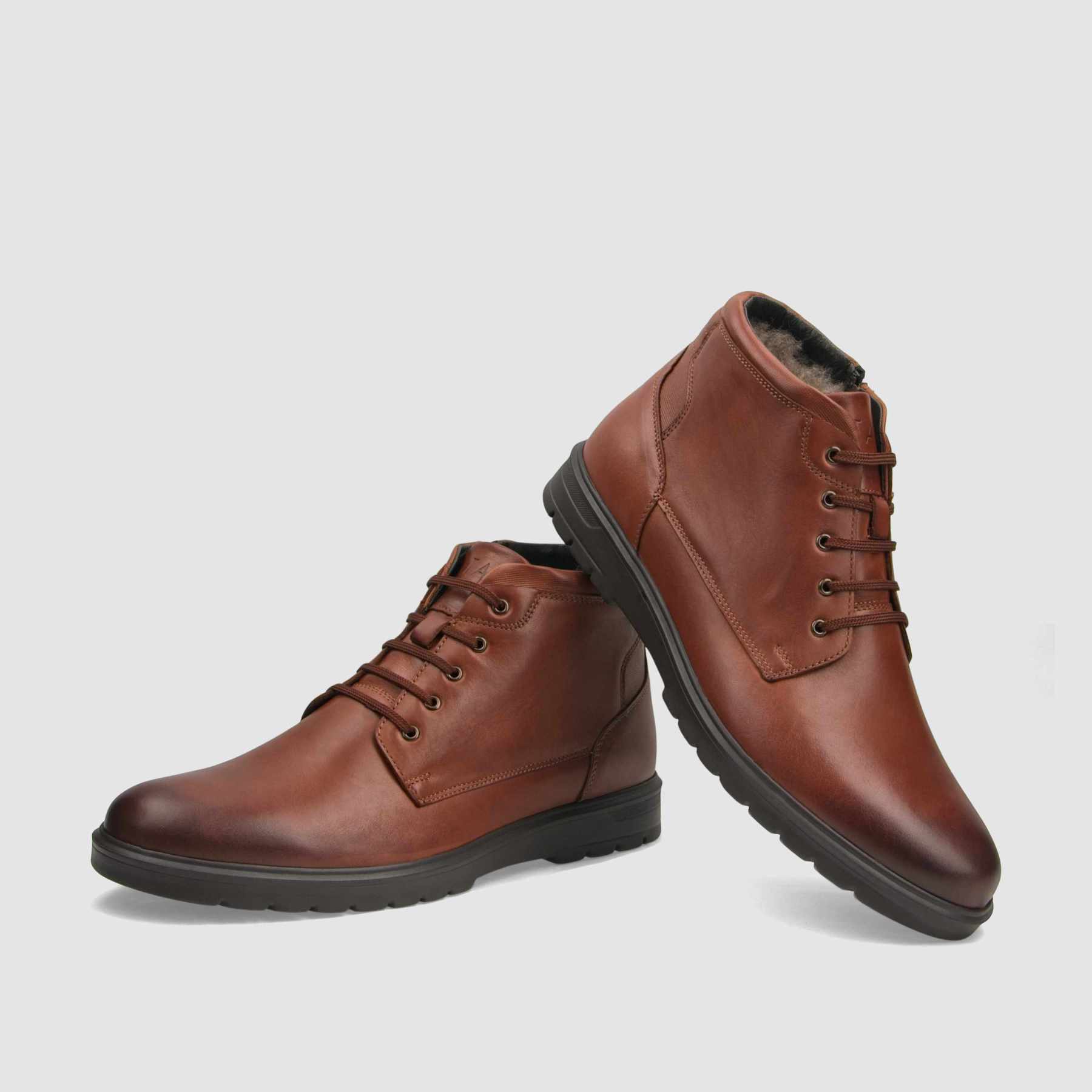 Trzewik casual TAPI H-2483 brązowa licowa skora