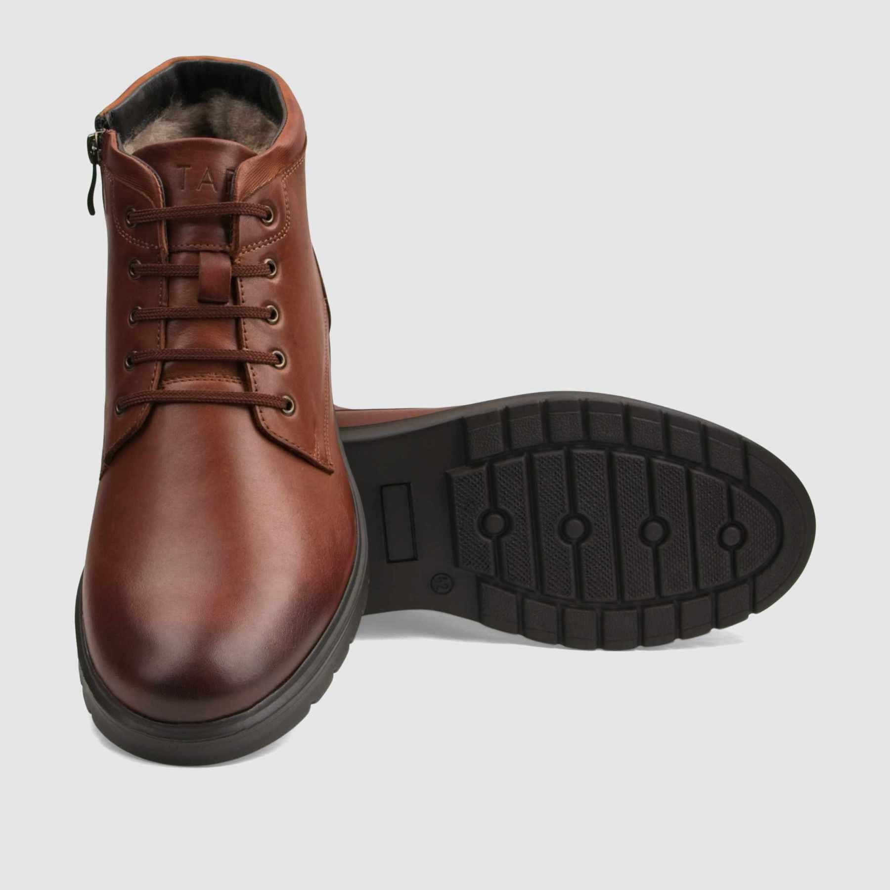 Trzewik casual TAPI H-2483 brązowa licowa skora