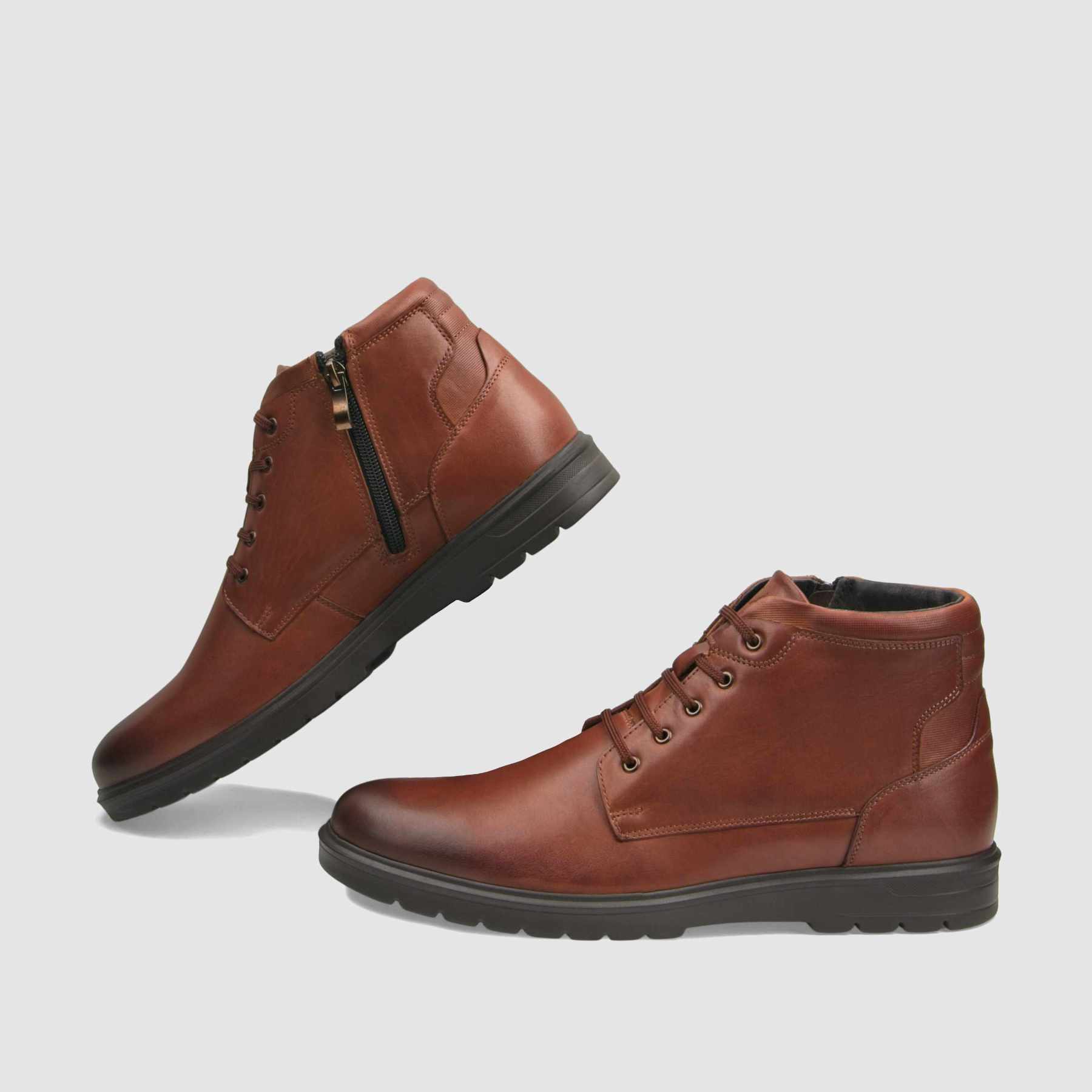 Trzewik casual TAPI H-2483 brązowa licowa skora
