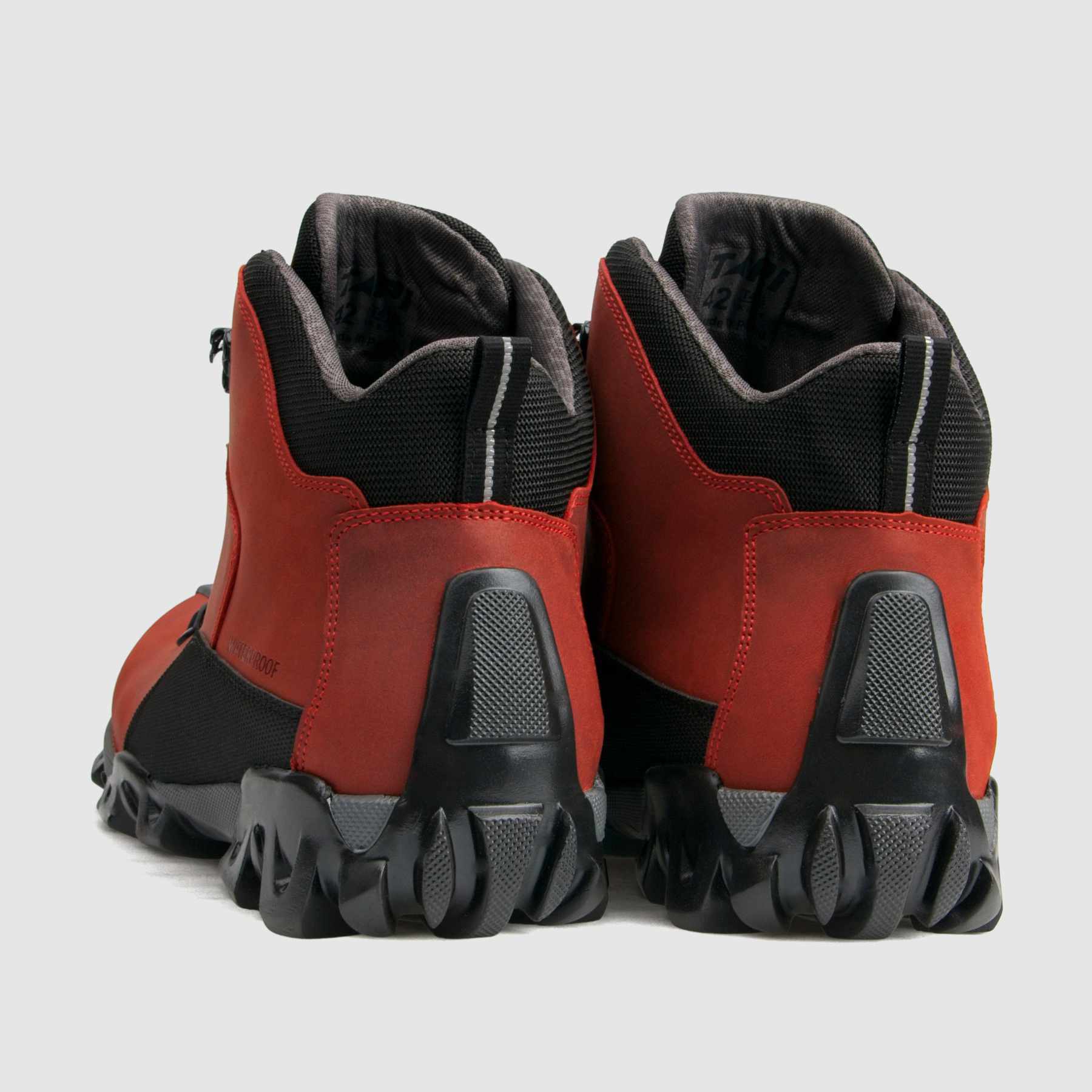 Trzewik trekkingowy TAPI K-4163 czerwona skóra olejowana wodoodporna