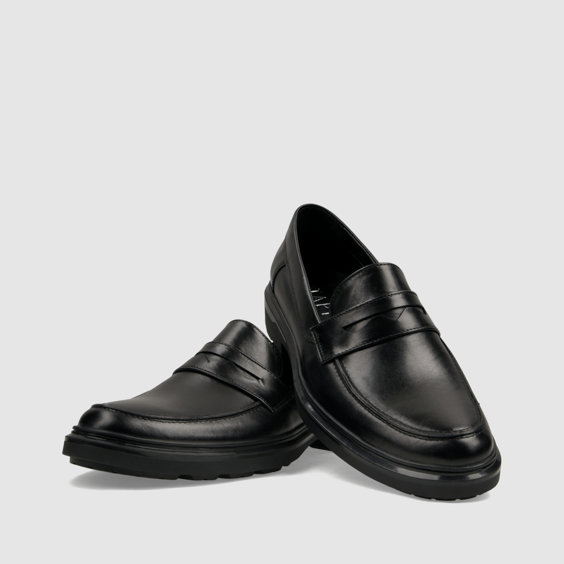 Loafers TAPI B - 7550 czarna licowa skóra - TAPI nero - Półbuty eleganckie wzuwane - Czarny - 3