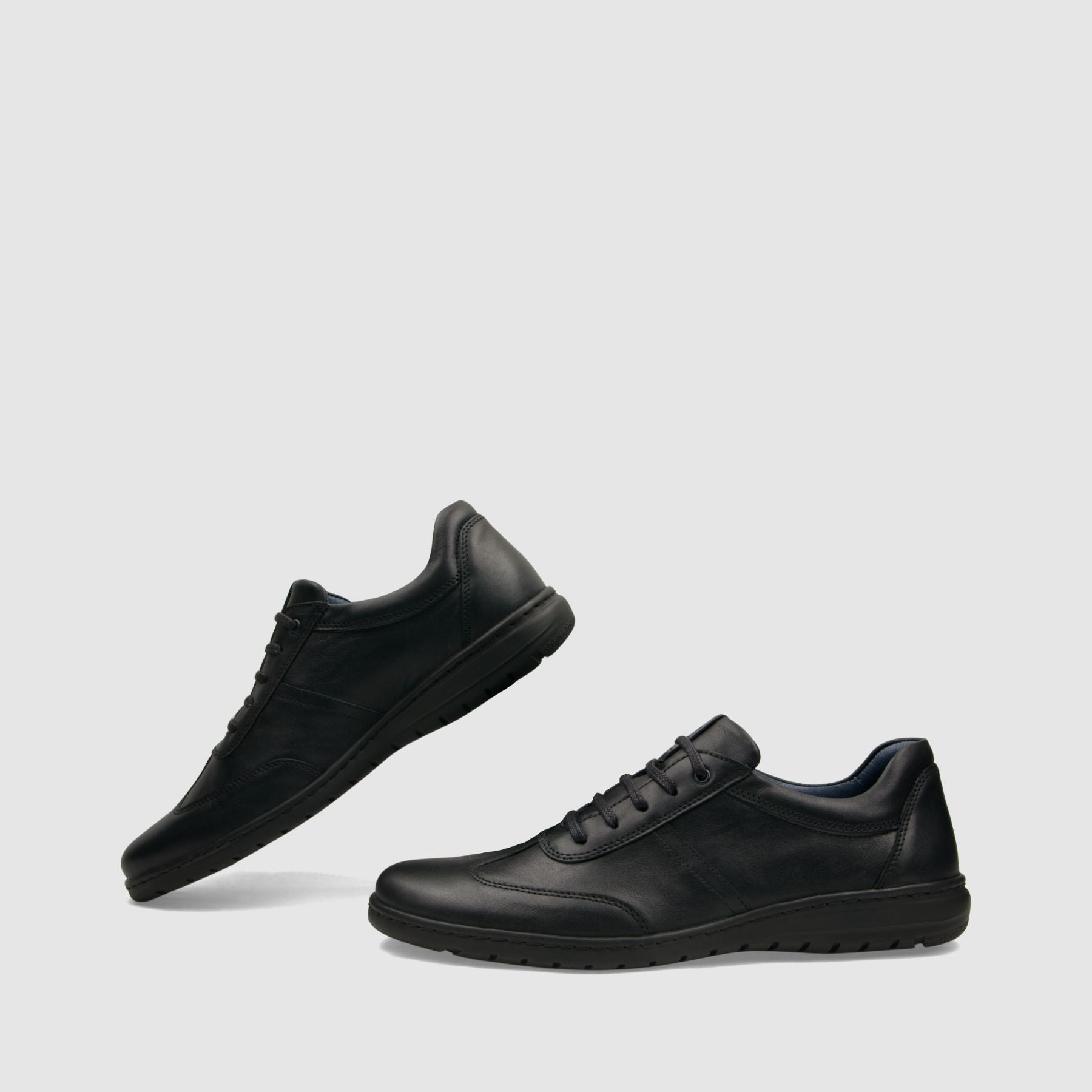 Półbut casual TAPI F - 7605 czarna licowa skóra - TAPI nero - Półbuty casual sznurowane - Czarny - 6