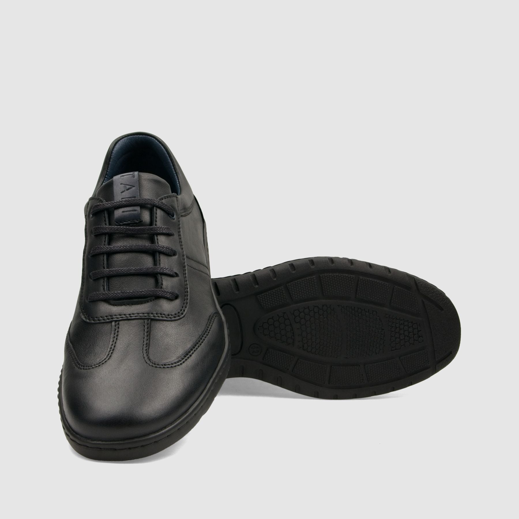 Półbut casual TAPI F - 7605 czarna licowa skóra - TAPI nero - Półbuty casual sznurowane - Czarny - 4