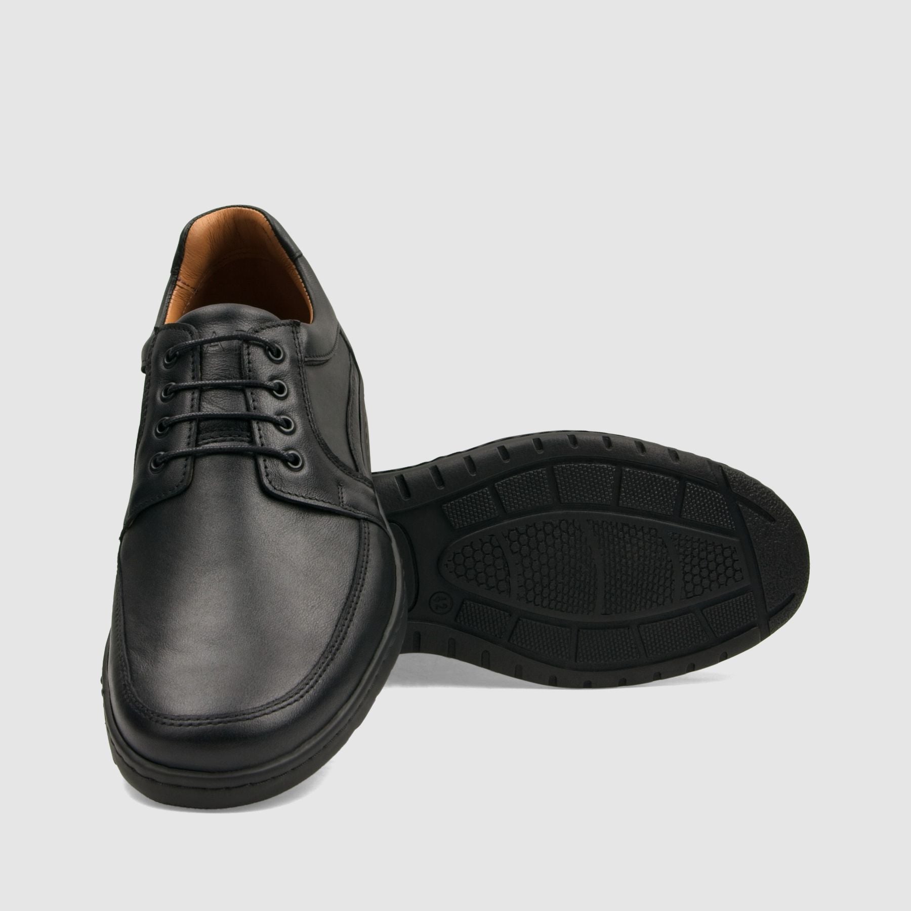 Półbut casual TAPI G - 7650 czarna licowa skóra - TAPI nero - Półbuty casual sznurowane - Czarny - 4