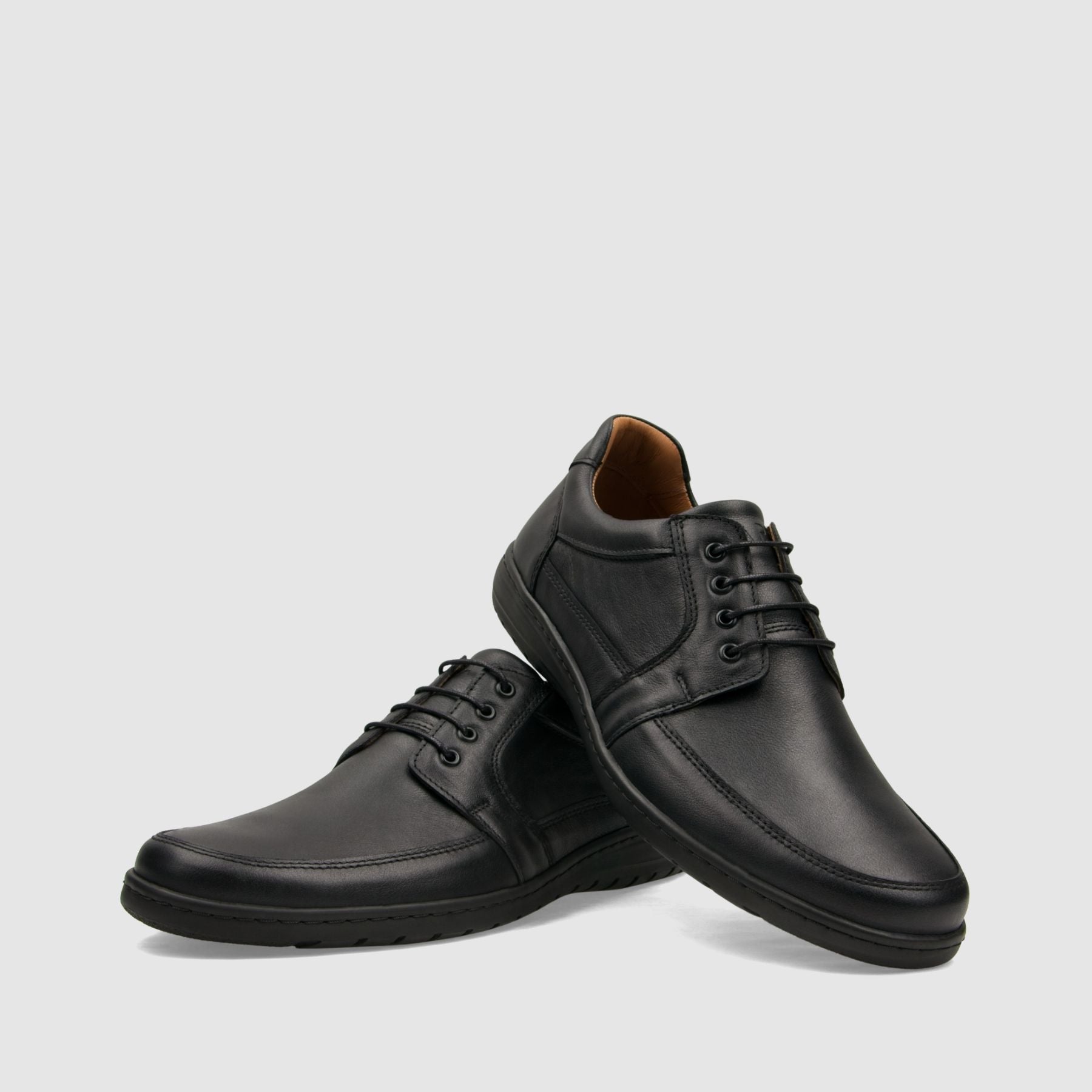 Półbut casual TAPI G - 7650 czarna licowa skóra - TAPI nero - Półbuty casual sznurowane - Czarny - 3