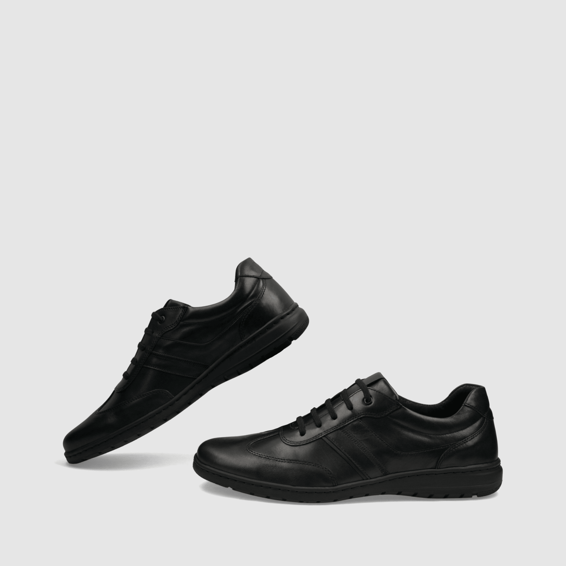 Półbut casual TAPI I - 7637 czarna licowa skóra - TAPI nero - Czarny - 6