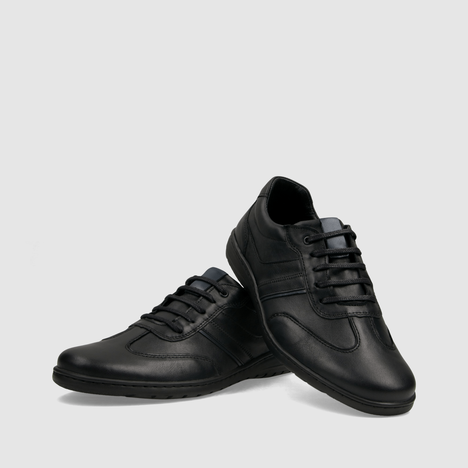 Półbut casual TAPI K - 7637 czarna licowa skóra - TAPI nero - Półbuty casual sznurowane - Czarny - 3