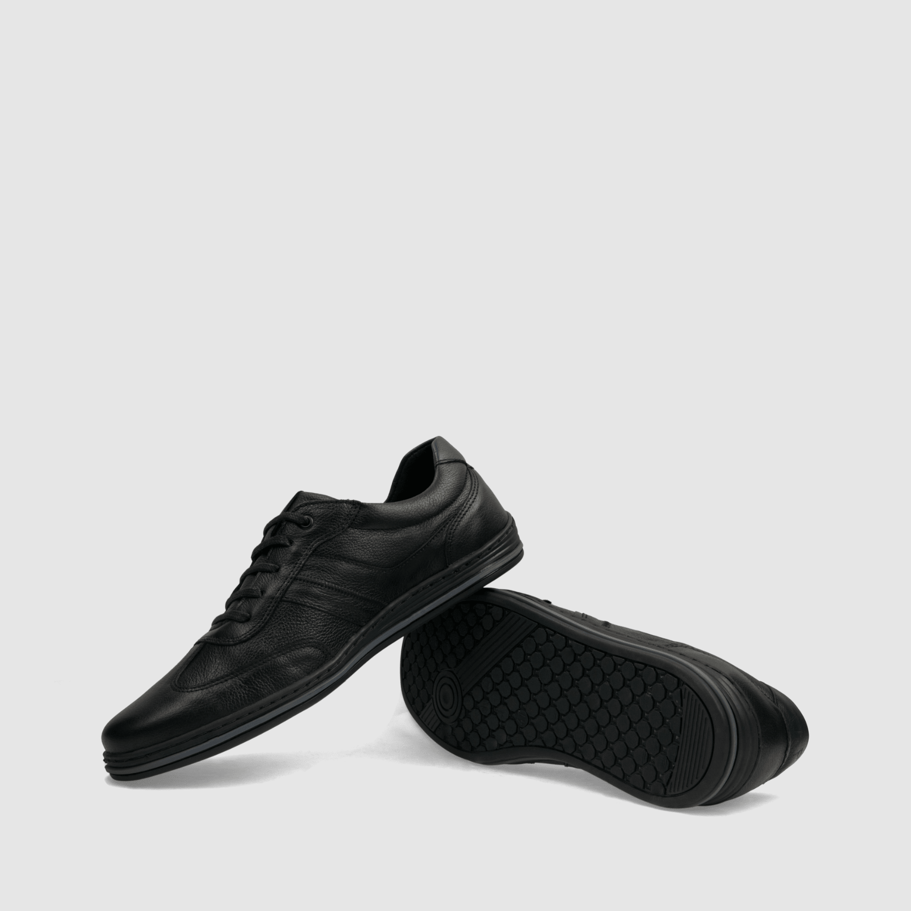 Półbut Casual TAPI S - 7637 czarna licowa skóra - TAPI nero - Czarny - 7