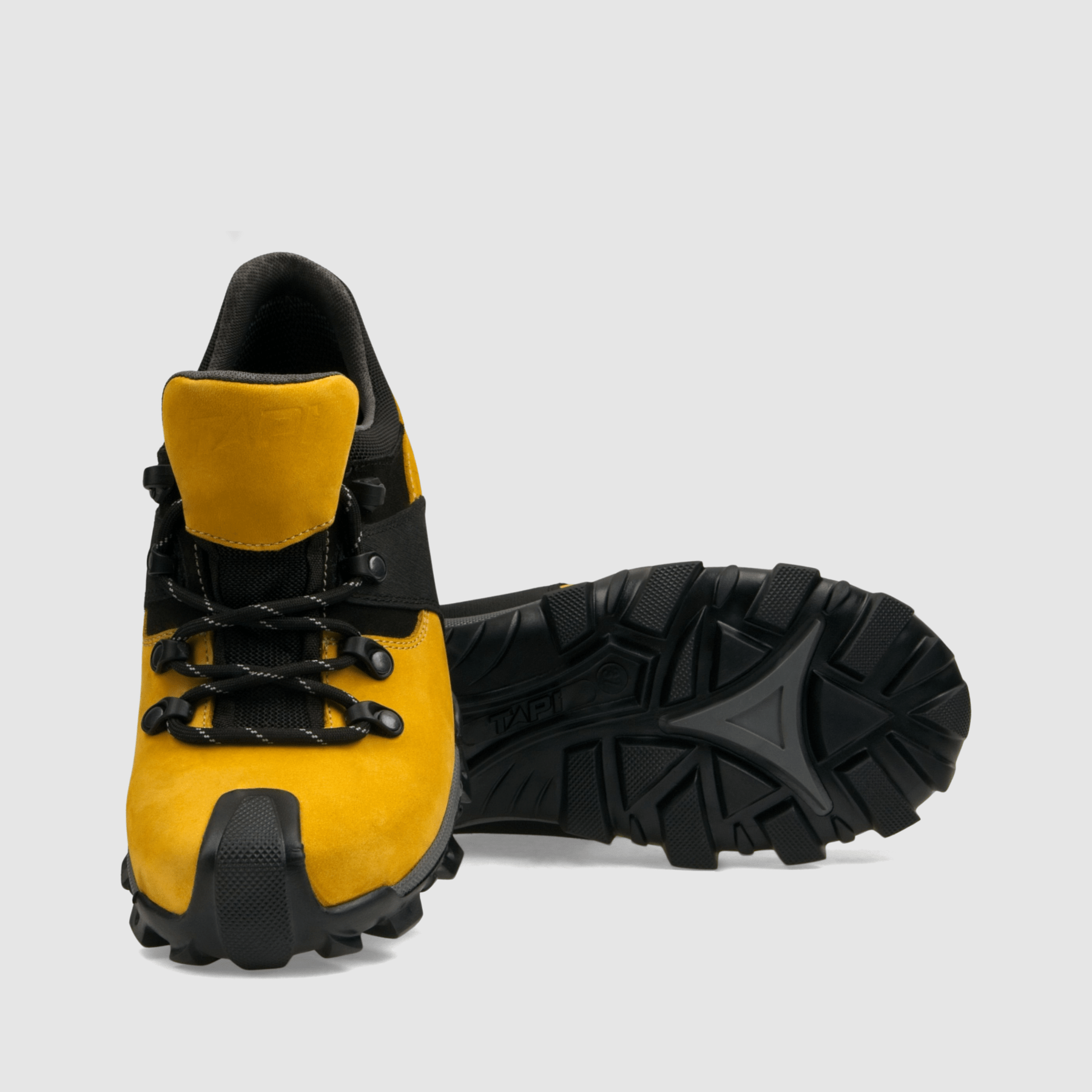 Półbut trekkingowy TAPI B - 9107 żółta nubukowa skóra - TAPI nero - Półbuty trekkingowe męskie - Żółty - 4