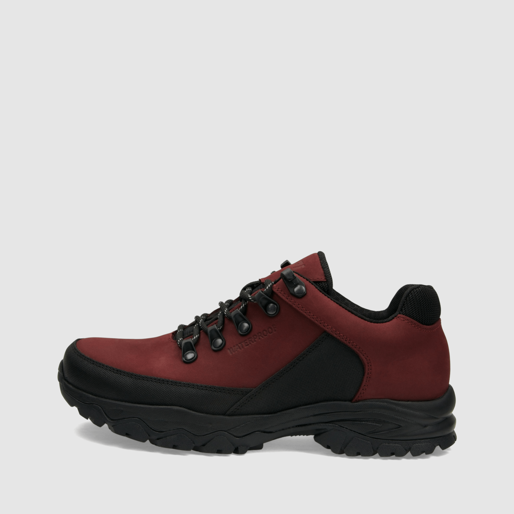 Półbut trekkingowy TAPI E - 9182 - bordowa nubukowa skóra - TAPI nero - Półbuty trekkingowe męskie - Bordowy - 2