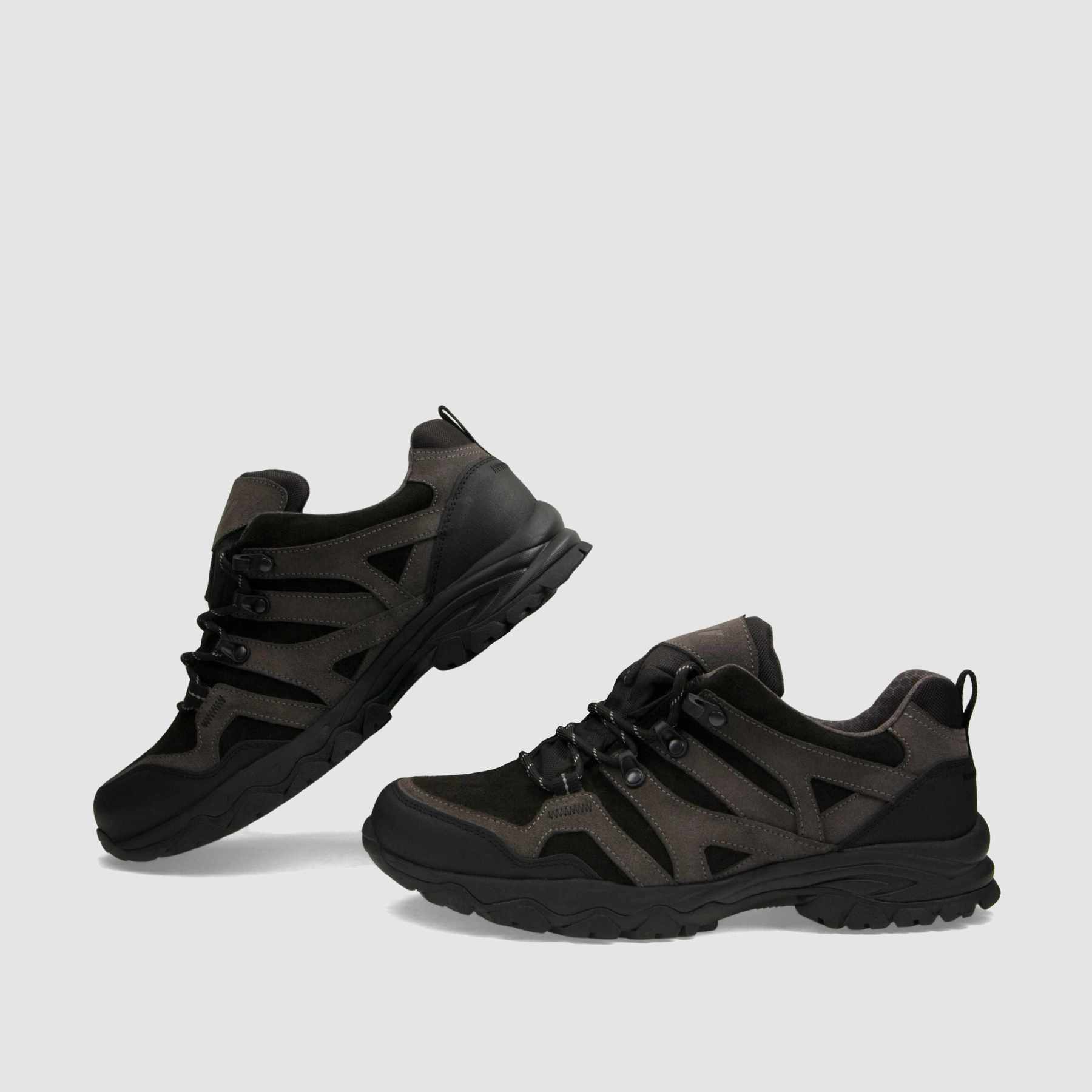 Półbut trekkingowy TAPI E - 9219 - szara nubukowa skóra - TAPI nero - Półbuty trekkingowe męskie - Szary - 6