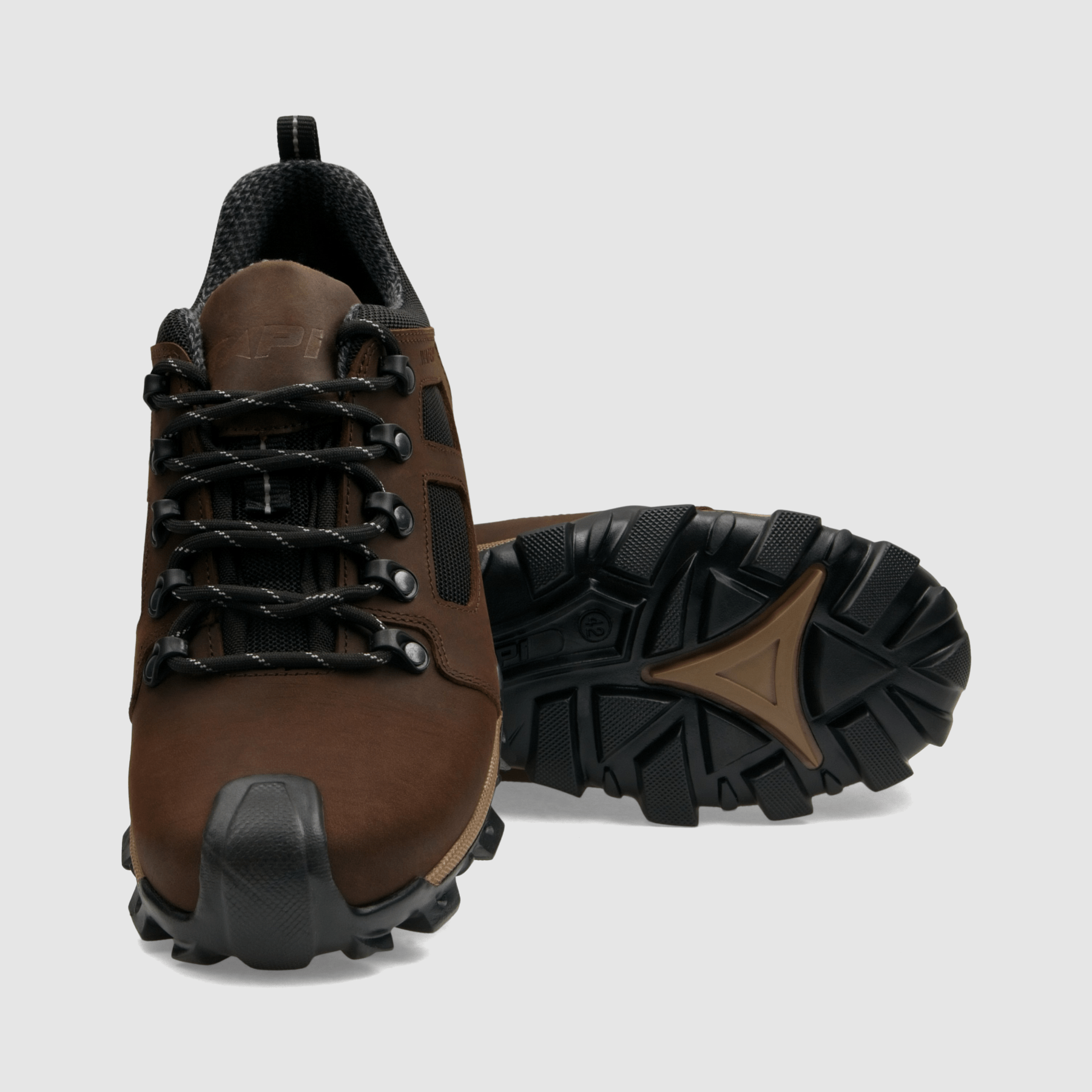 Półbut trekkingowy TAPI G - 9118 - ciemno brązowa olejowana skóra - TAPI nero - Półbuty trekkingowe męskie - Brązowy - 4