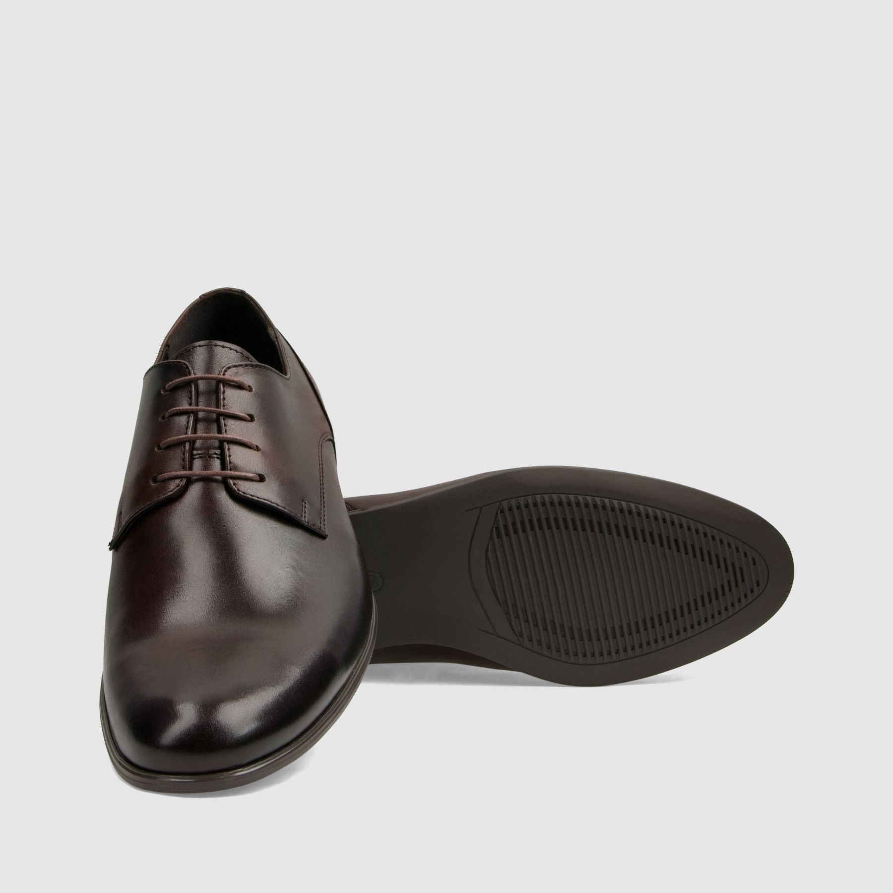 Półbut wizytowy TAPI A - 7681 ciemno brązowa licowa skóra - TAPI nero - Półbuty eleganckie sznurowane - Brązowy - 4