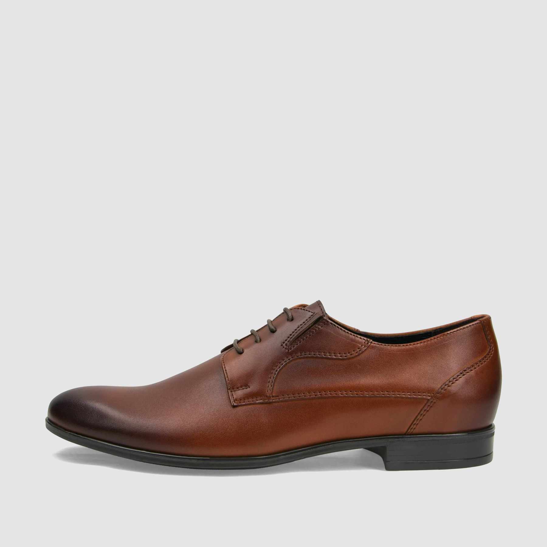 Półbut wizytowy TAPI B - 7499 brązowa licowa skóra - TAPI nero - Półbuty eleganckie sznurowane - Brązowy - 2