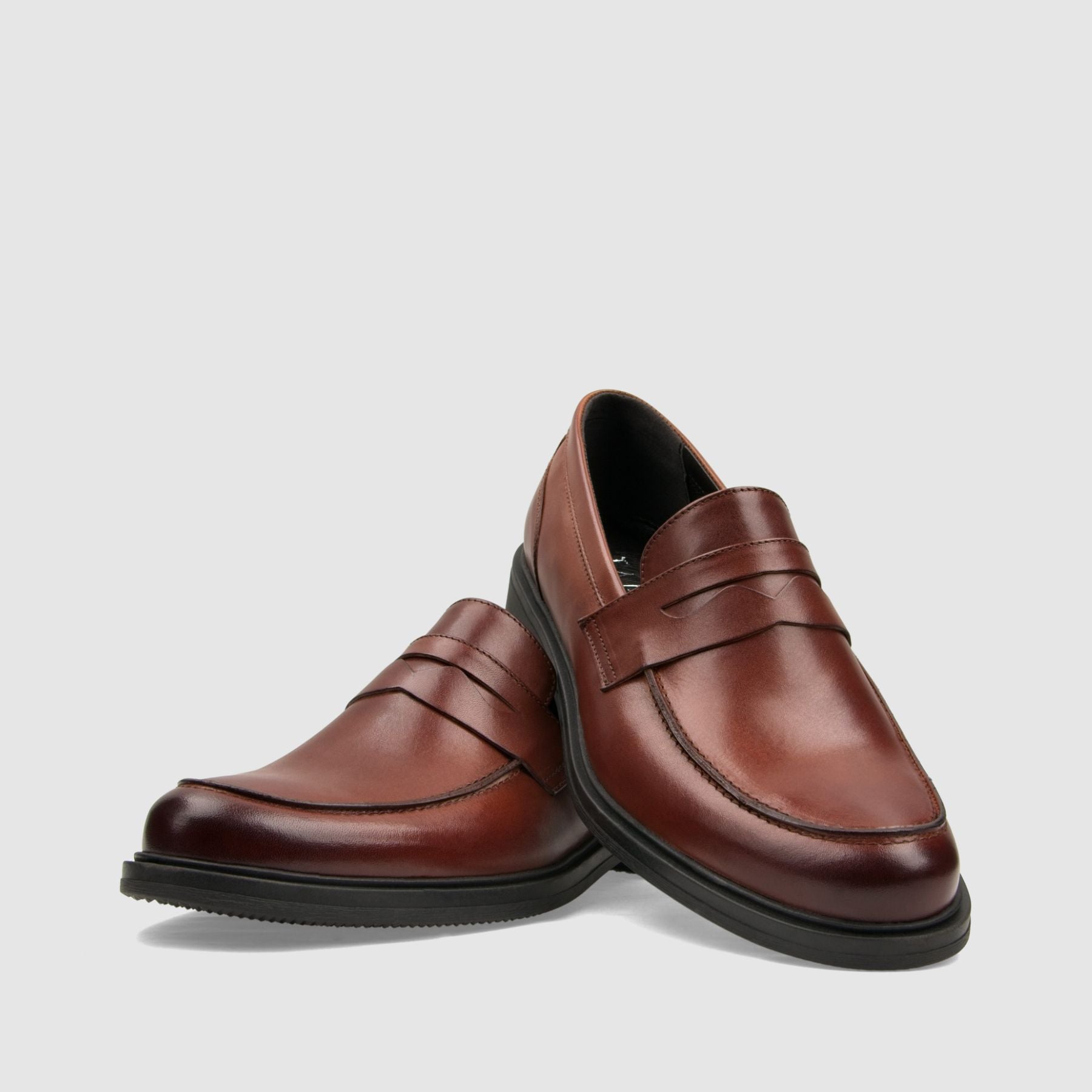 Półbut wizytowy TAPI C - 7542 brązowa licowa skóra - TAPI nero - Półbuty eleganckie wzuwane - Brązowy - 3