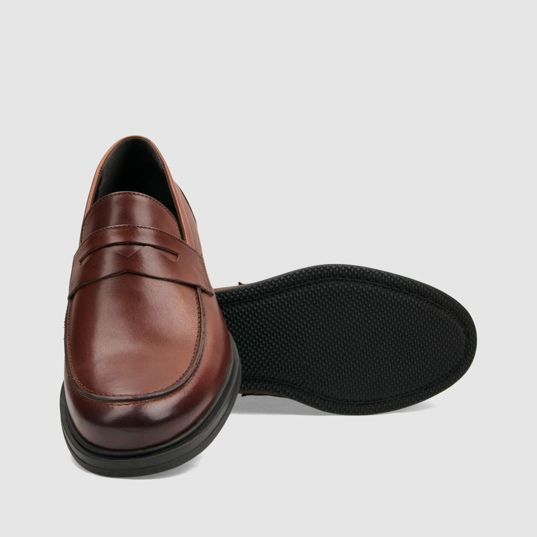 Półbut wizytowy TAPI C - 7542 brązowa licowa skóra - TAPI nero - Półbuty eleganckie wzuwane - Brązowy - 4