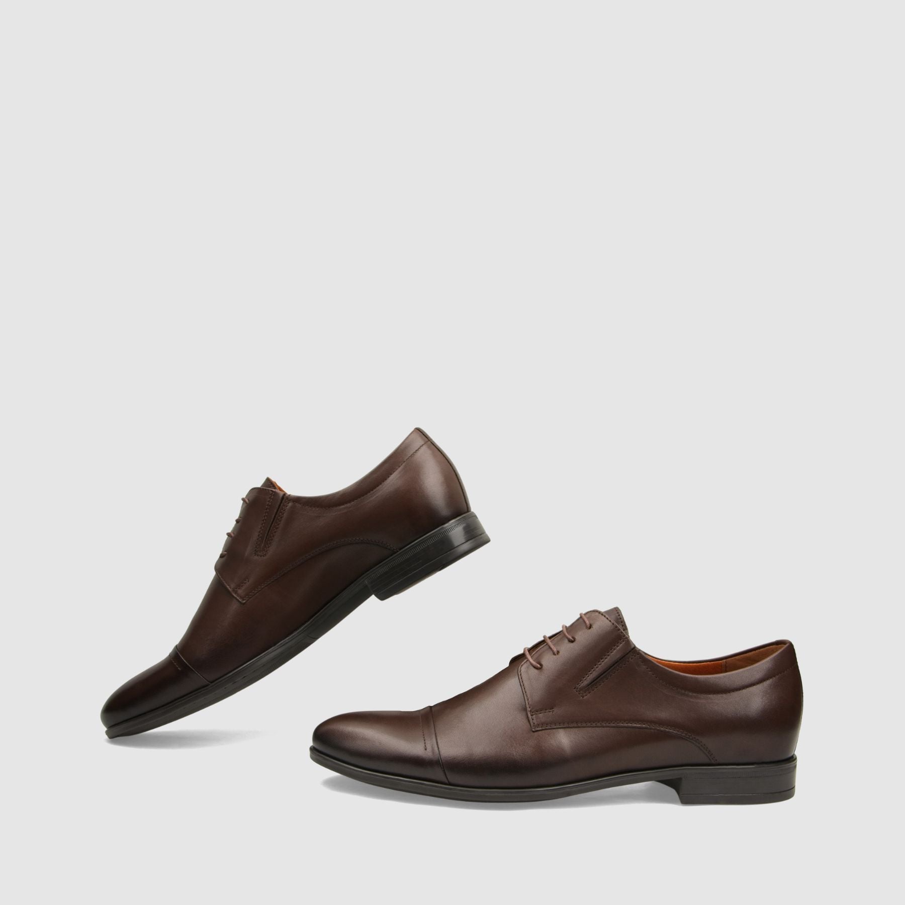 Półbut wizytowy TAPI D - 7700 ciemno brązowa licowa skóra - TAPI nero - Półbuty eleganckie sznurowane - Brązowy - 6