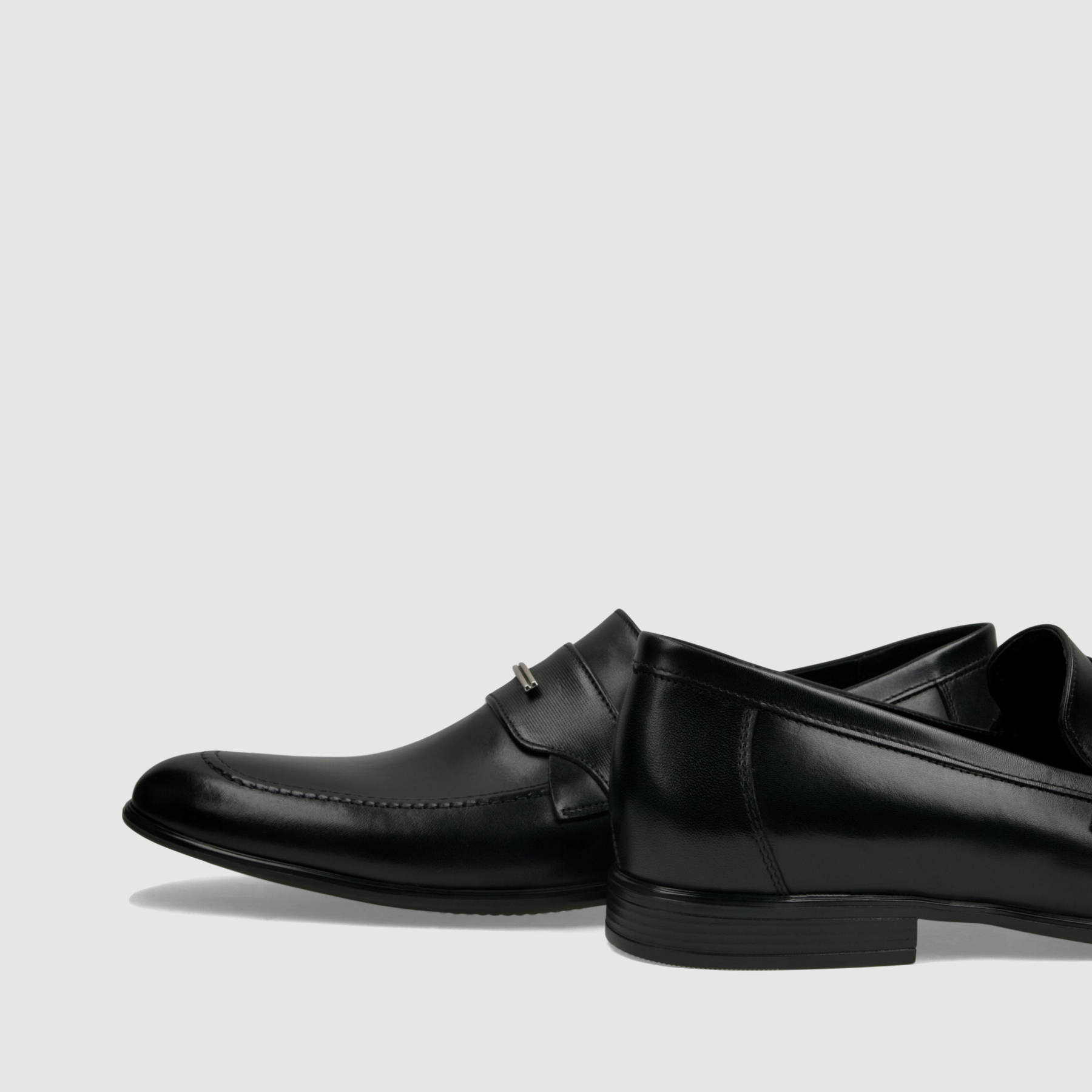 Półbut wizytowy TAPI G - 6766 czarna licowa skóra - TAPI nero - Półbuty eleganckie wzuwane - Czarny - 5