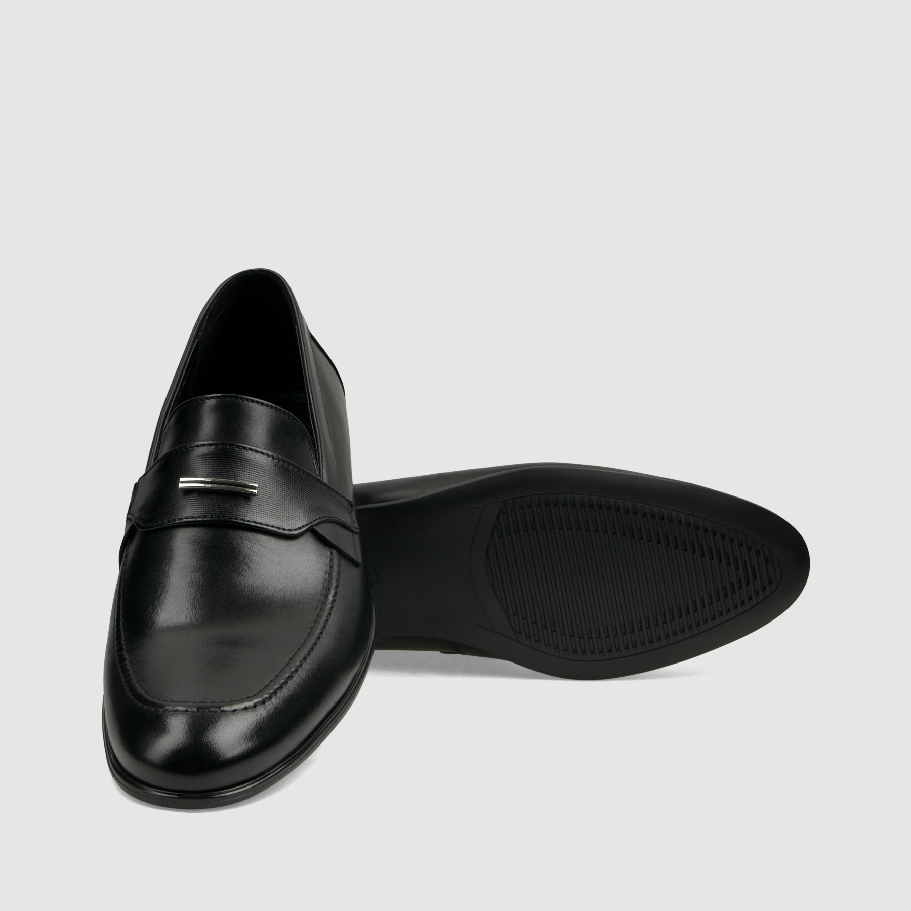 Półbut wizytowy TAPI G - 6766 czarna licowa skóra - TAPI nero - Półbuty eleganckie wzuwane - Czarny - 4