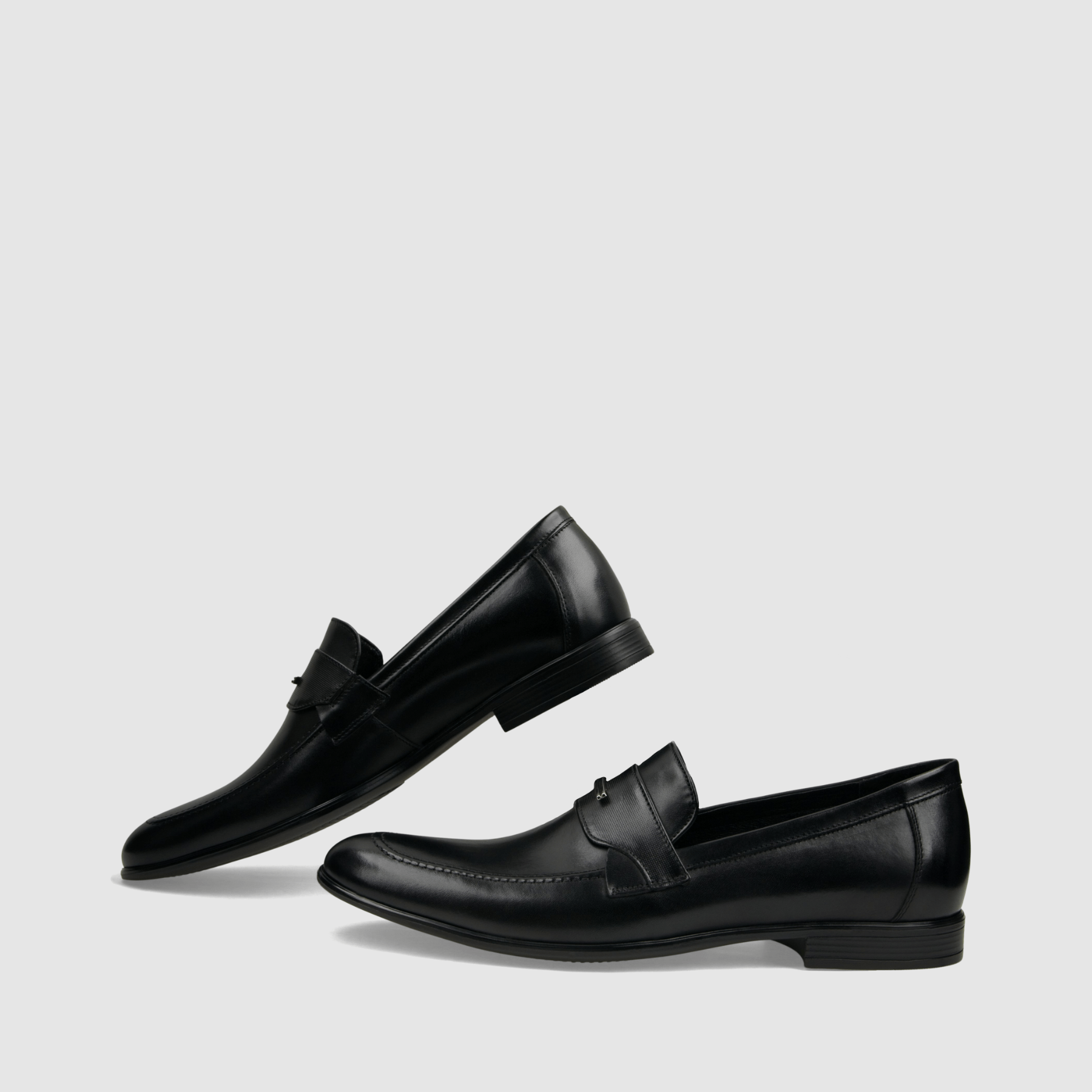 Półbut wizytowy TAPI G - 6766 czarna licowa skóra - TAPI nero - Półbuty eleganckie wzuwane - Czarny - 6