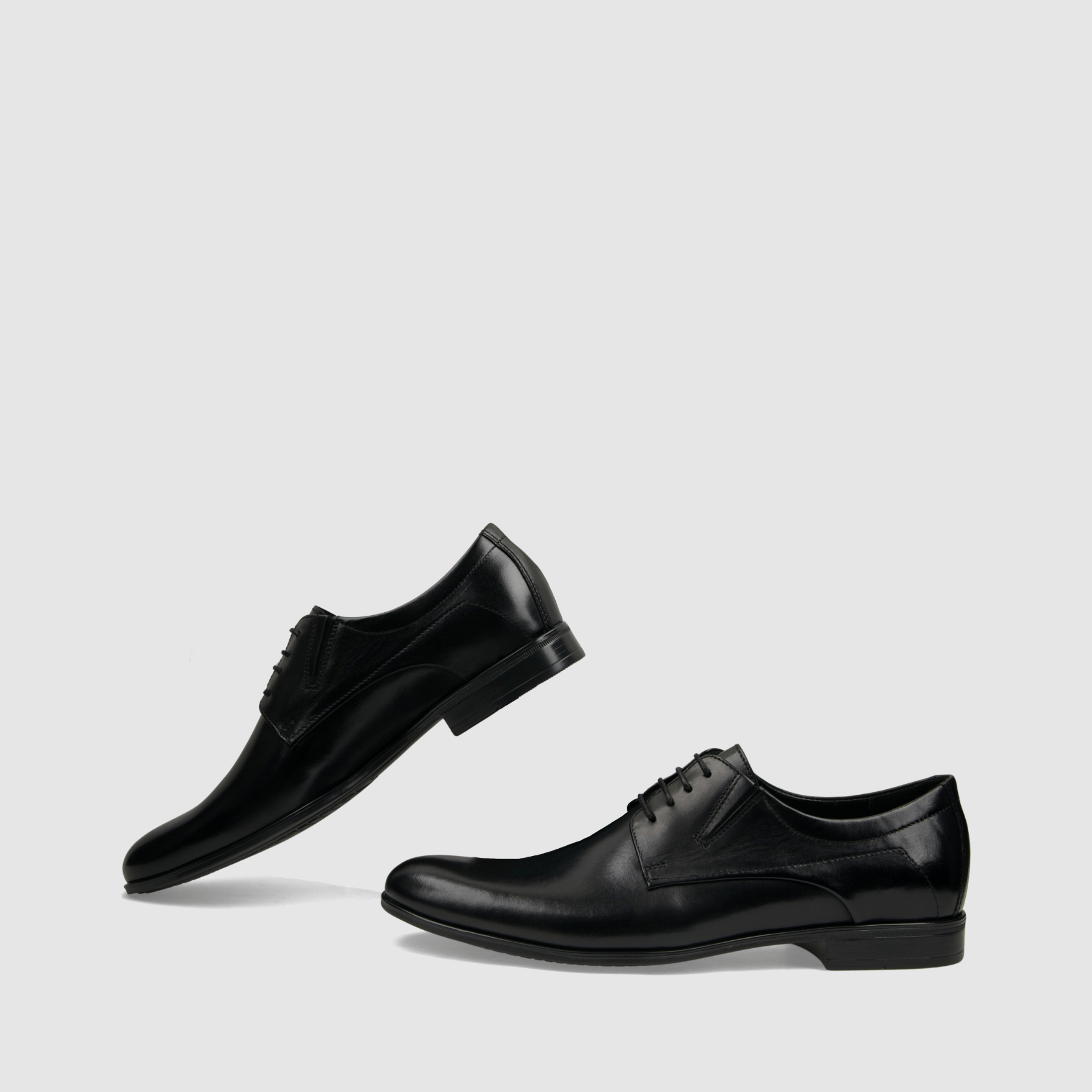 Półbut wizytowy TAPI M - 6022 czarna licowa skóra - TAPI nero - Półbuty eleganckie sznurowane - Czarny - 6