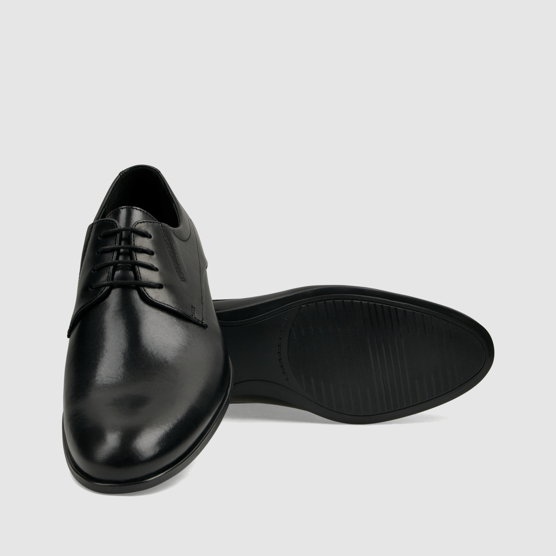 Półbut wizytowy TAPI M - 6022 czarna licowa skóra - TAPI nero - Półbuty eleganckie sznurowane - Czarny - 4