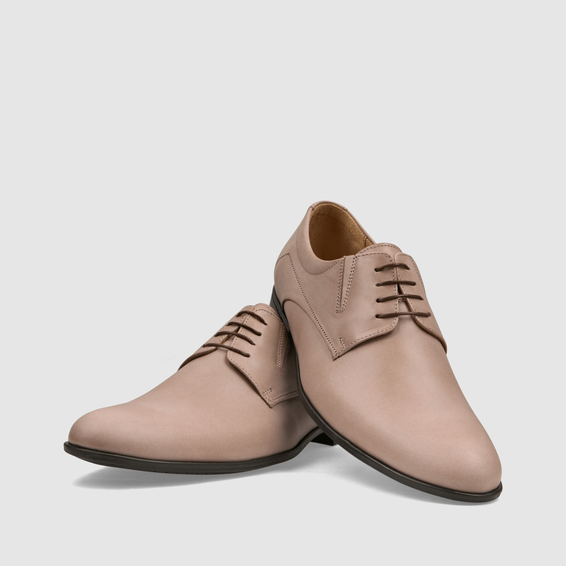Półbut wizytowy TAPI N - 6022 beżowa licowa skóra - TAPI nero - Półbuty eleganckie sznurowane - Beżowy - 3