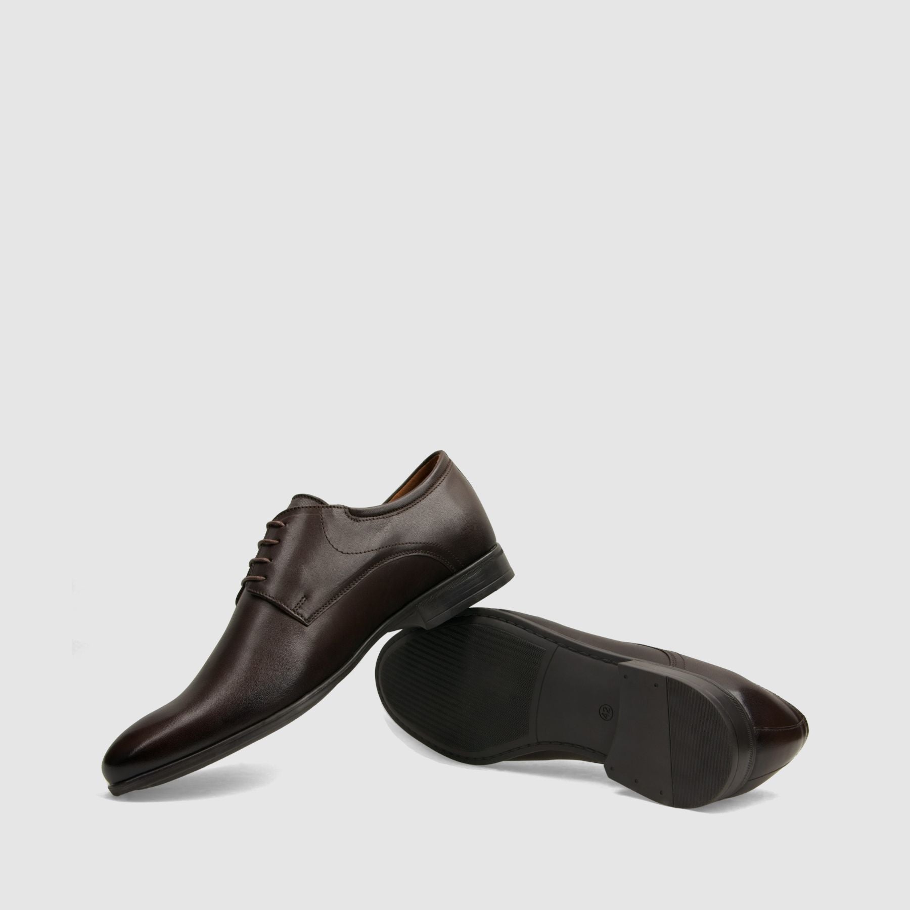Półbut wizytowy TAPI O - 6586 ciemno brązowa licowa skóra - TAPI nero - Półbuty eleganckie sznurowane - Brązowy - 7
