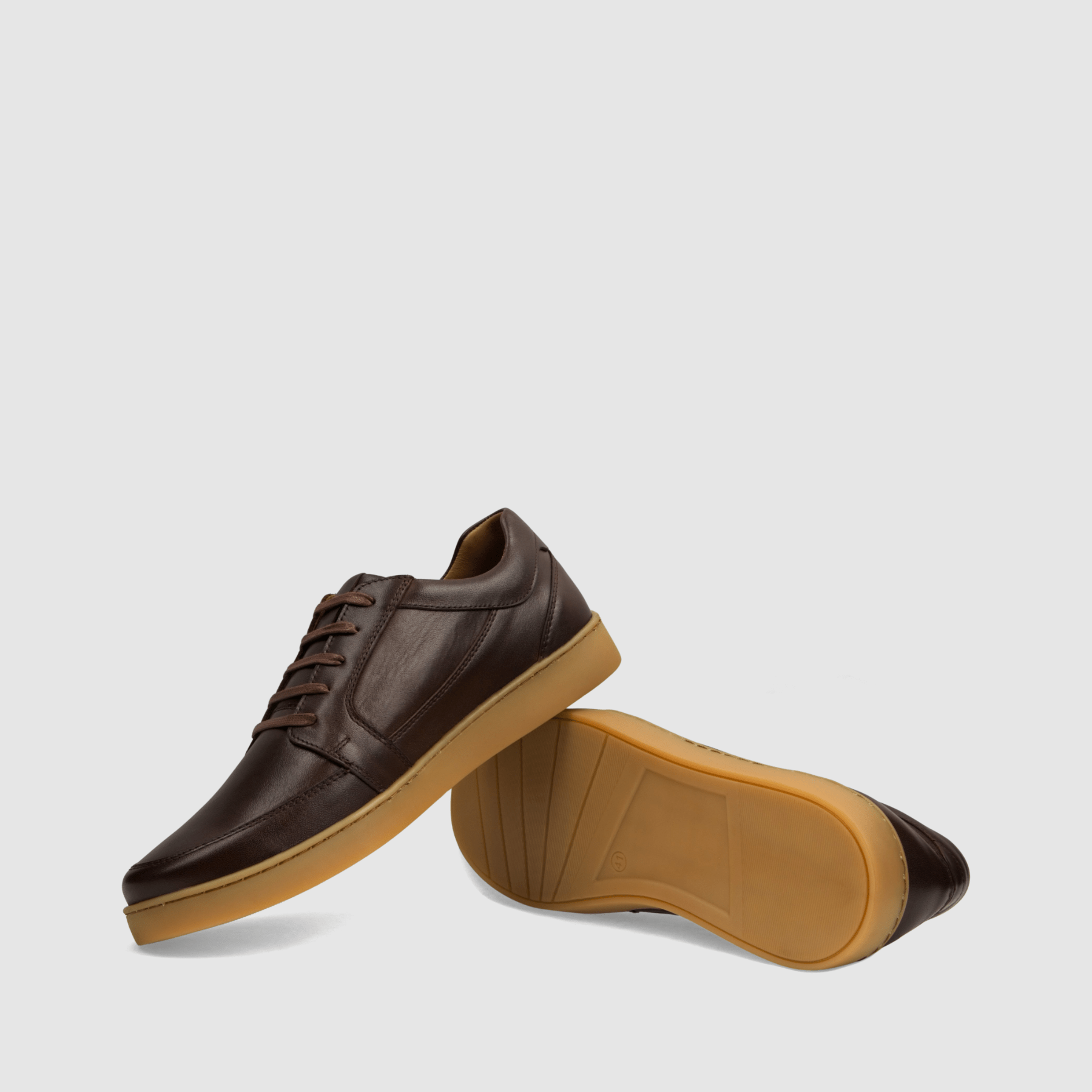 Trampki TAPI A - 7619 Brązowa licowa skóra - TAPI nero - Sneakersy i sportowe - Brązowy - 7