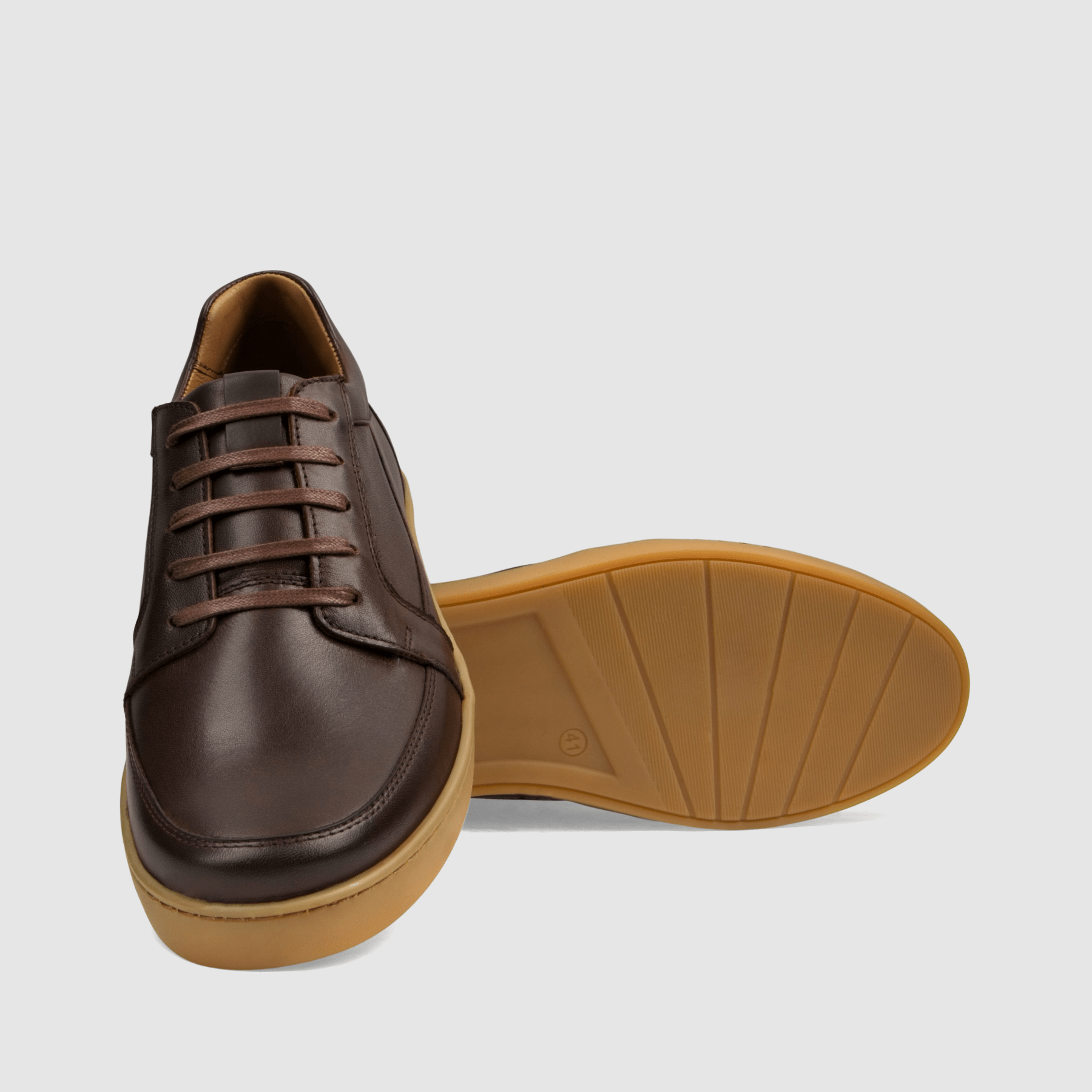 Trampki TAPI A - 7619 Brązowa licowa skóra - TAPI nero - Sneakersy i sportowe - Brązowy - 4