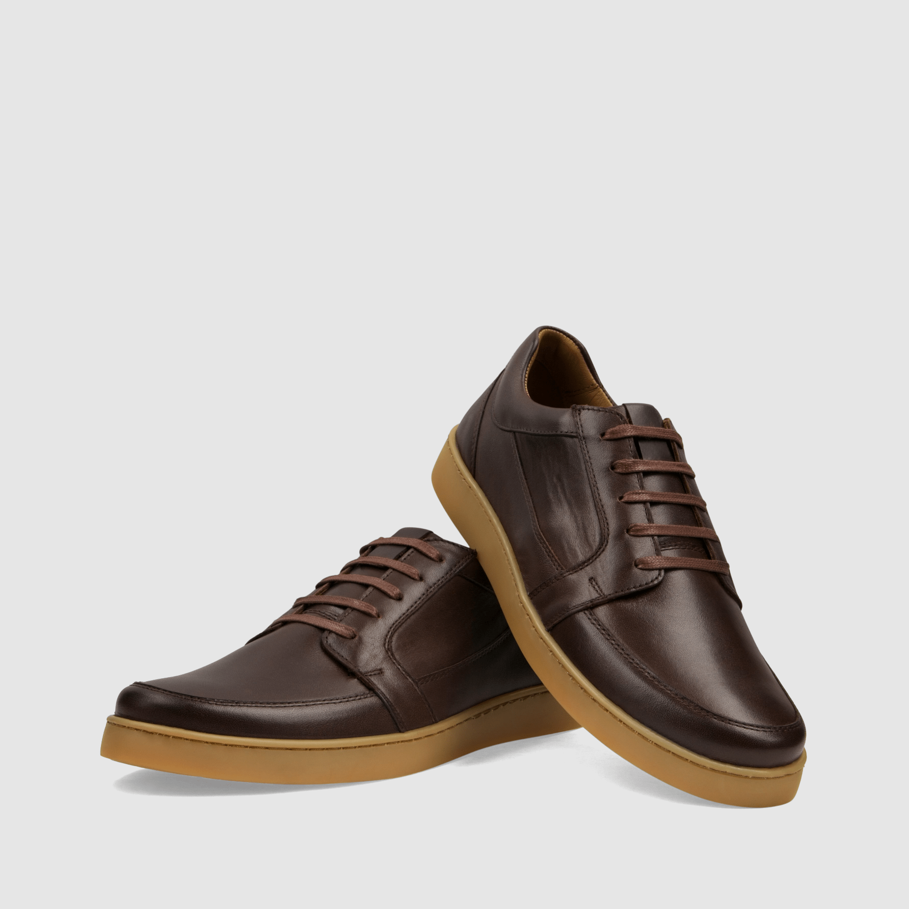 Trampki TAPI A - 7619 Brązowa licowa skóra - TAPI nero - Sneakersy i sportowe - Brązowy - 3