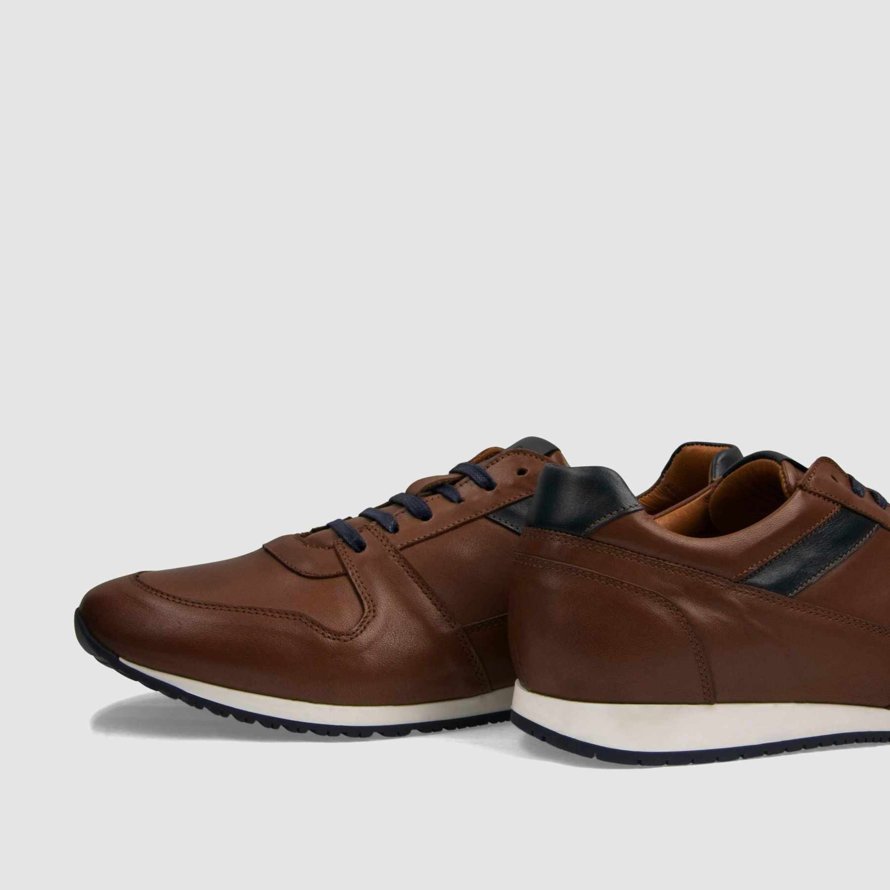 Trampki TAPI A - 7636 brązowa licowa skóra - TAPI nero - Sneakersy i sportowe - Brązowy - 5