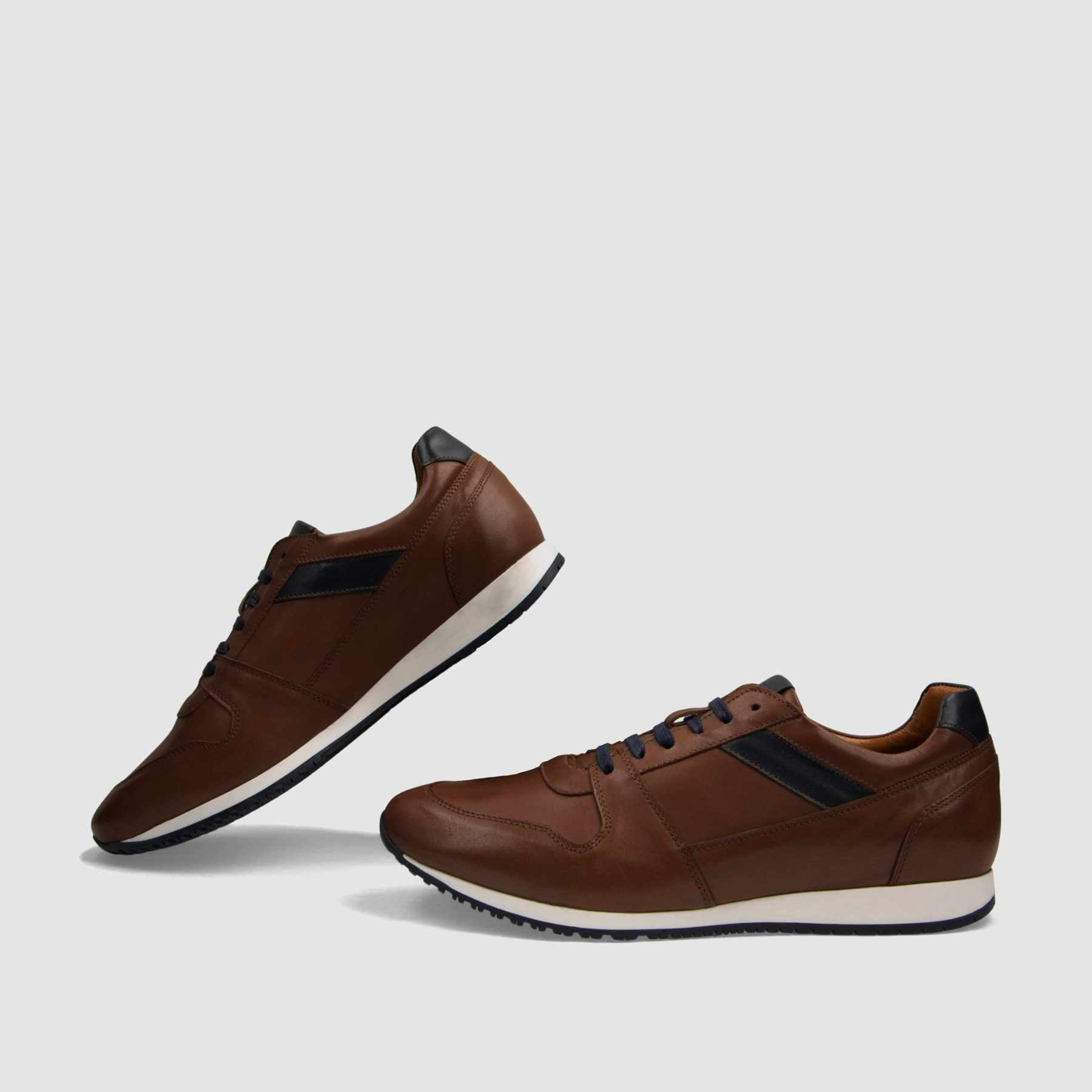 Trampki TAPI A - 7636 brązowa licowa skóra - TAPI nero - Sneakersy i sportowe - Brązowy - 6